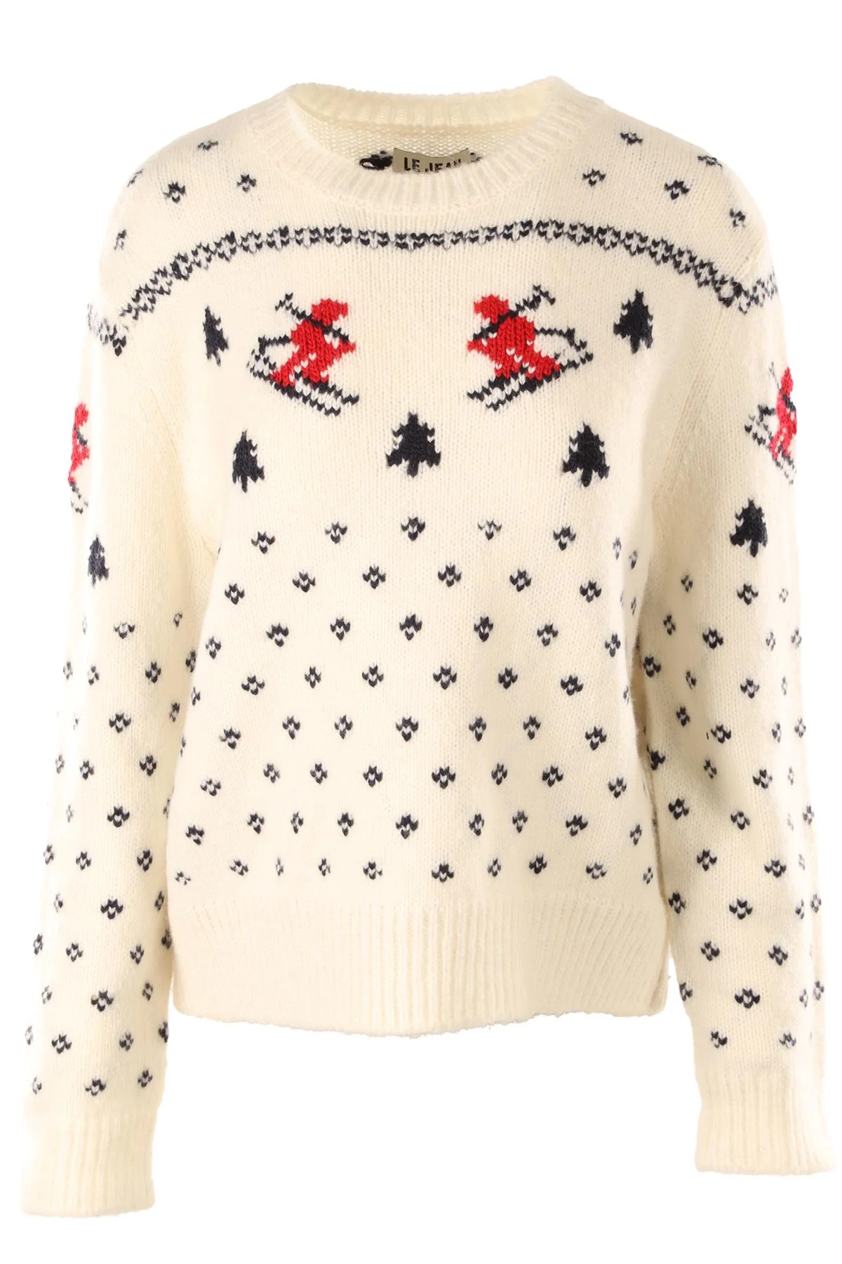 LE JEAN CREAM WOOL SWEATER MEDIUM