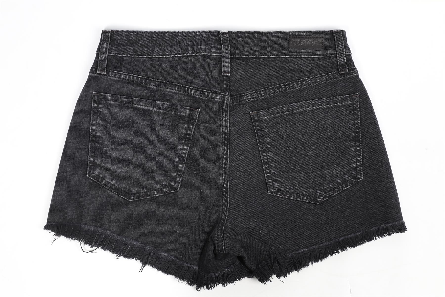 LE JEAN HIGH RISE DENIM SHORTS W27 UK 8-10 - Image 4