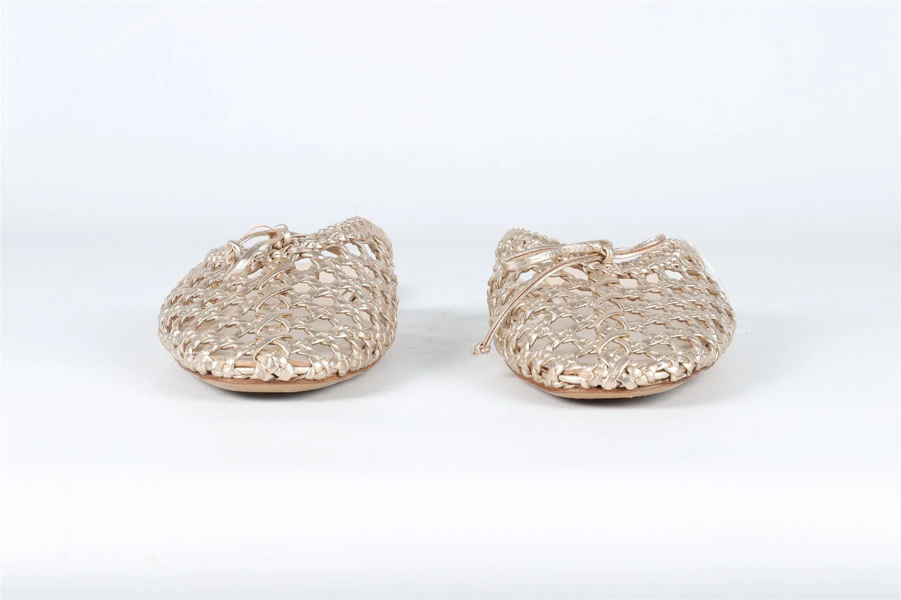 LE MONDE BERYL GOLD LEATHER MULES EU 38 UK 5 US 8 - Image 3