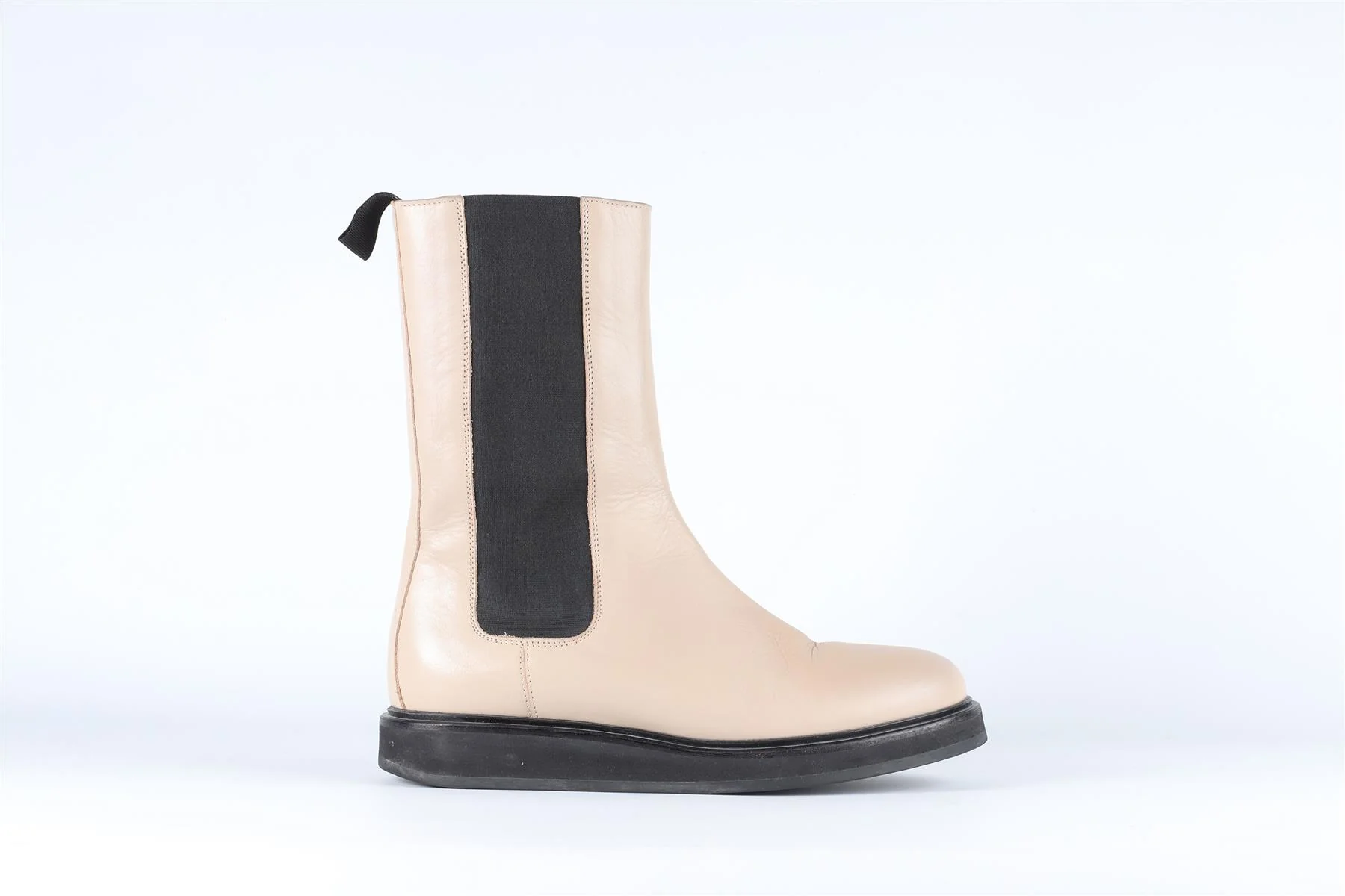 LEGRES BEIGE LEATHER ANKLE BOOTS EU 38 UK 5 US 8 - Image 2