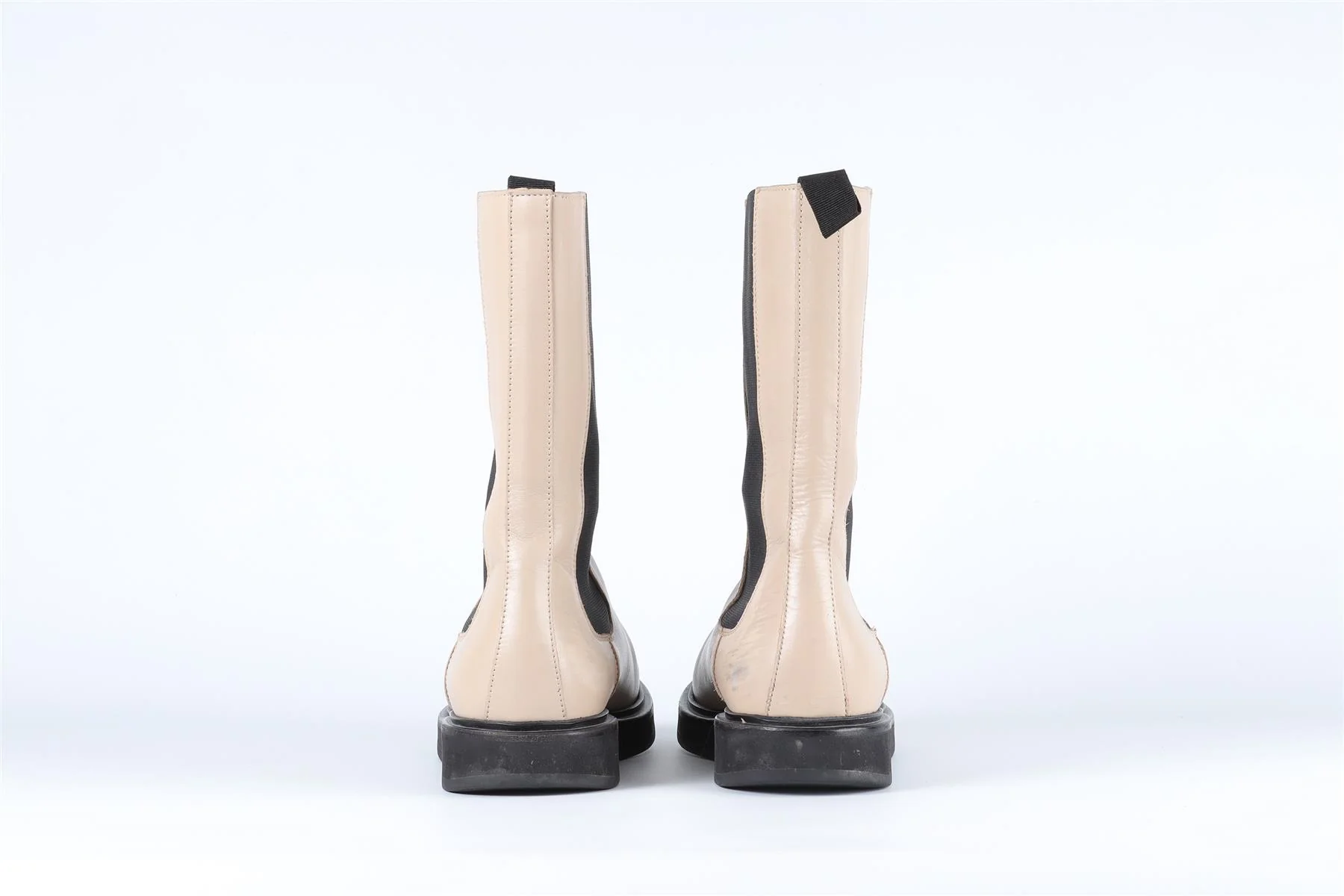 LEGRES BEIGE LEATHER ANKLE BOOTS EU 38 UK 5 US 8 - Image 5