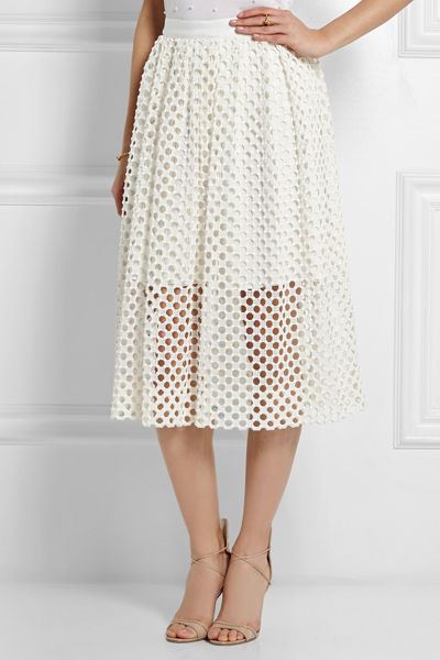 LELA ROSE CROCHETED LACE MIDI SKIRT US 2 UK 6 - Image 12