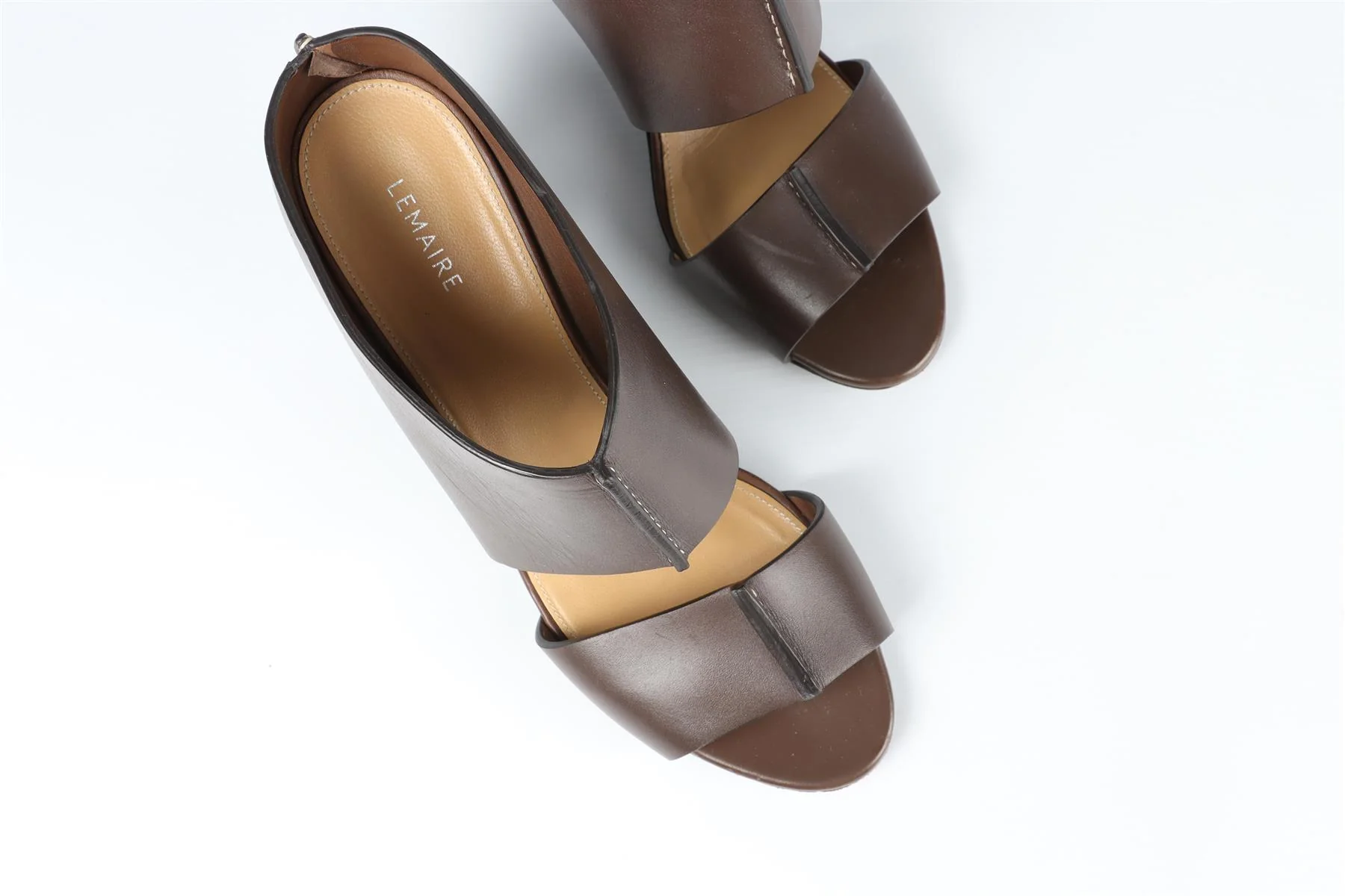 LEMAIRE BROWN LEATHER MULES EU 39.5 UK 6.5 US 9.5 - Image 4