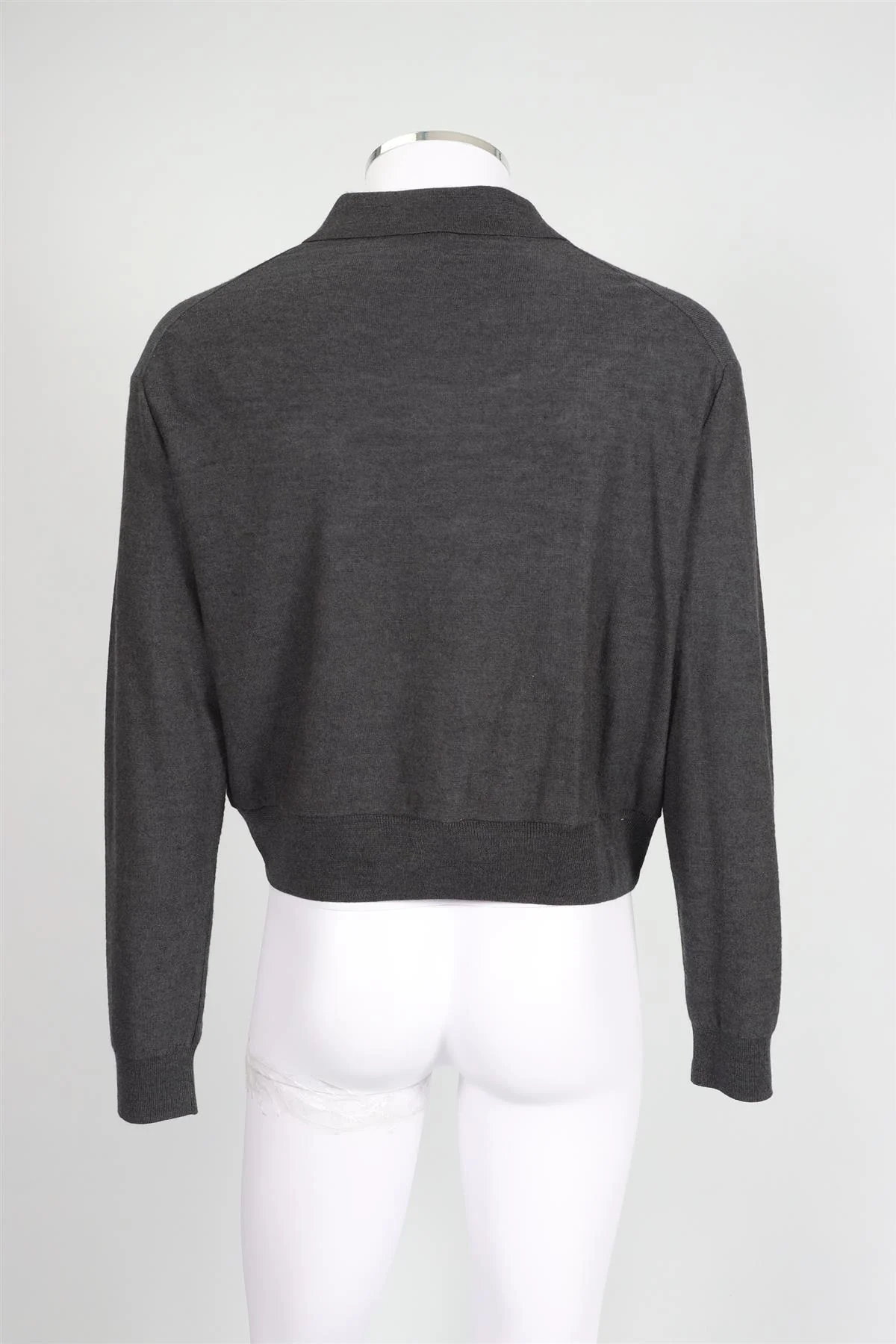 LEMAIRE GREY MEN'S WOOL BLEND CARDIGAN MEDIUM - Image 4