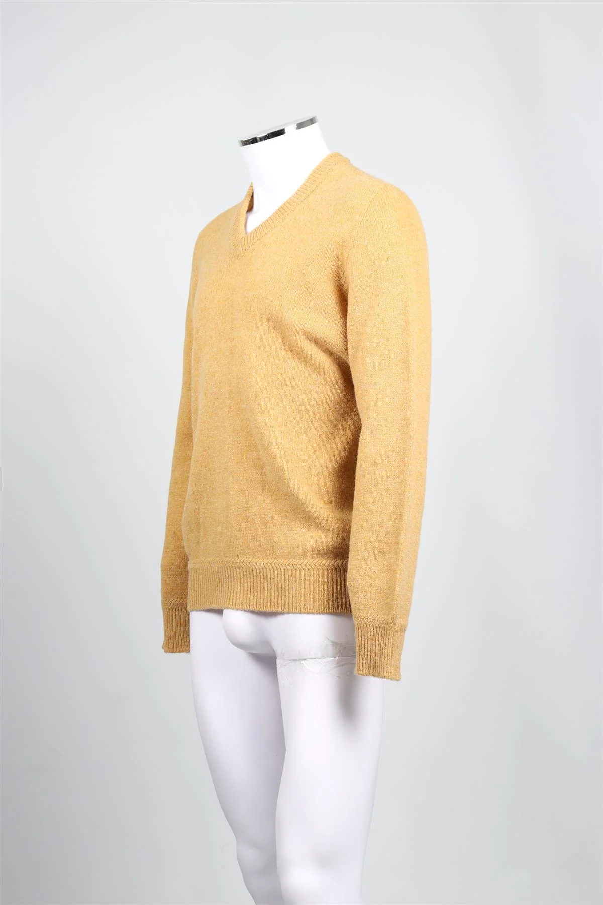LEMAIRE YELLOW MEN'S WOOL SWEATER SMALL - Image 3