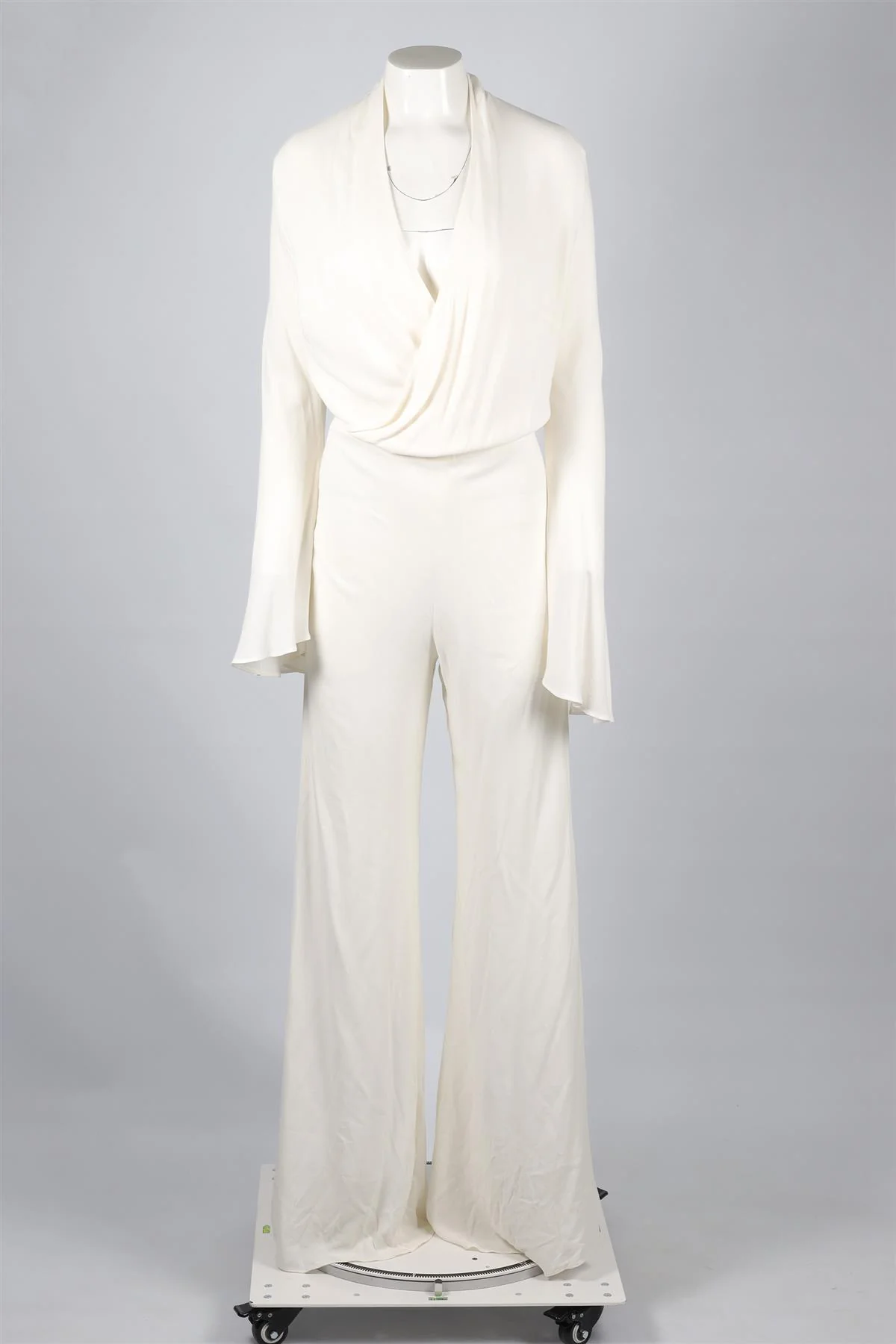 LES HÉROÏNES WHITE CREPE JUMPSUIT FR 38 UK 10 - Image 2