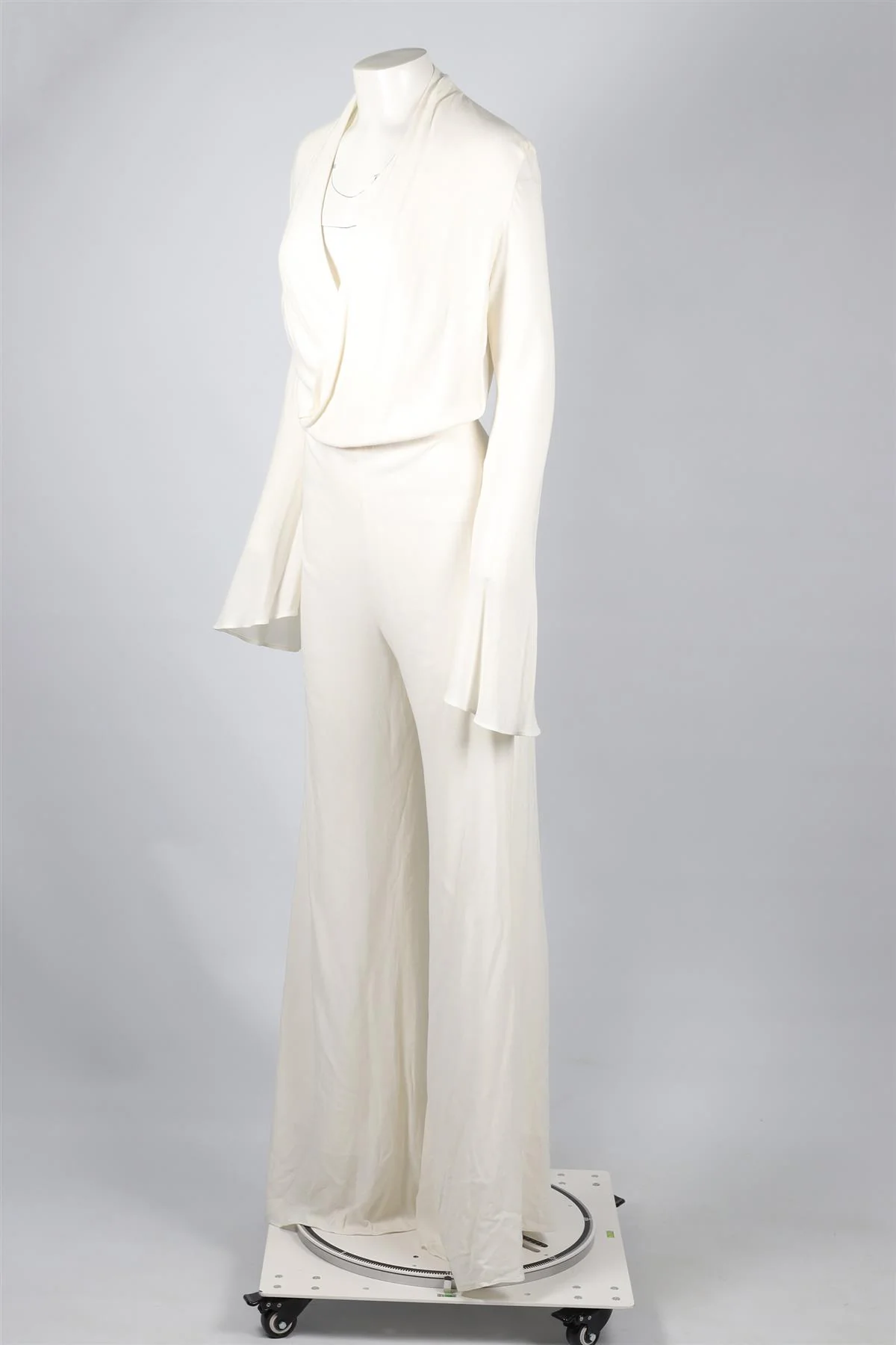 LES HÉROÏNES WHITE CREPE JUMPSUIT FR 38 UK 10 - Image 3