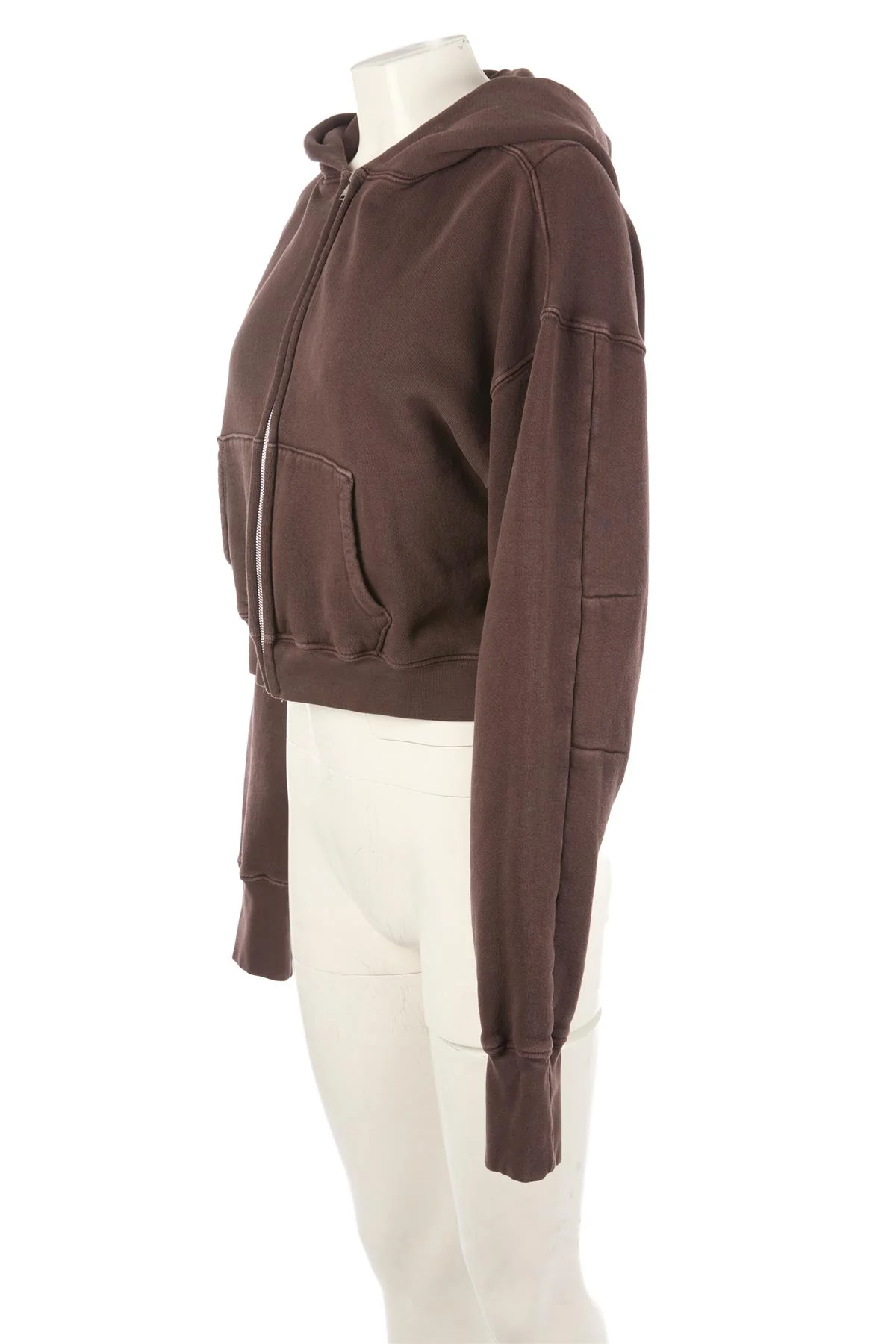 LES TIEN BROWN COTTON HOODIE MEDIUM - Image 3