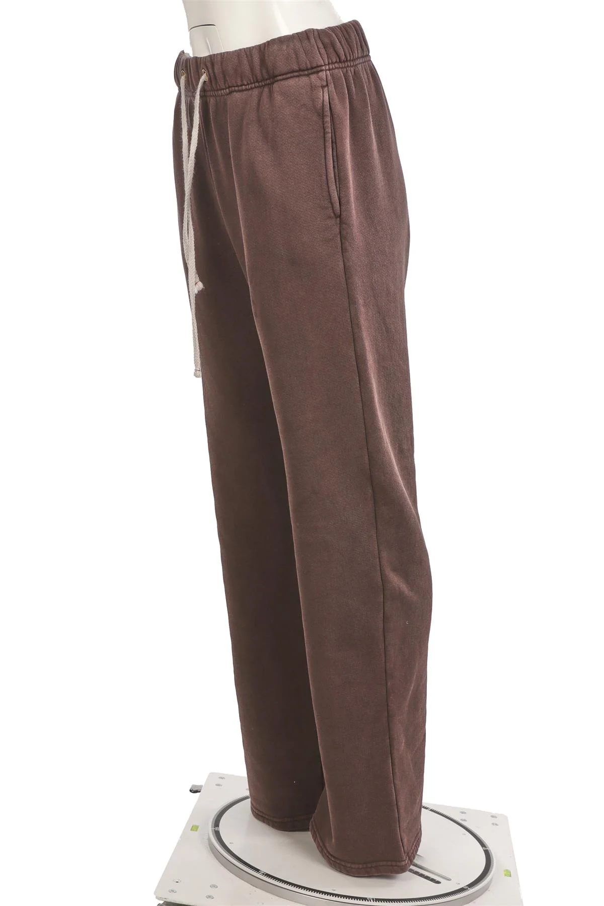 LES TIEN BROWN COTTON TRACK PANTS MEDIUM - Image 3