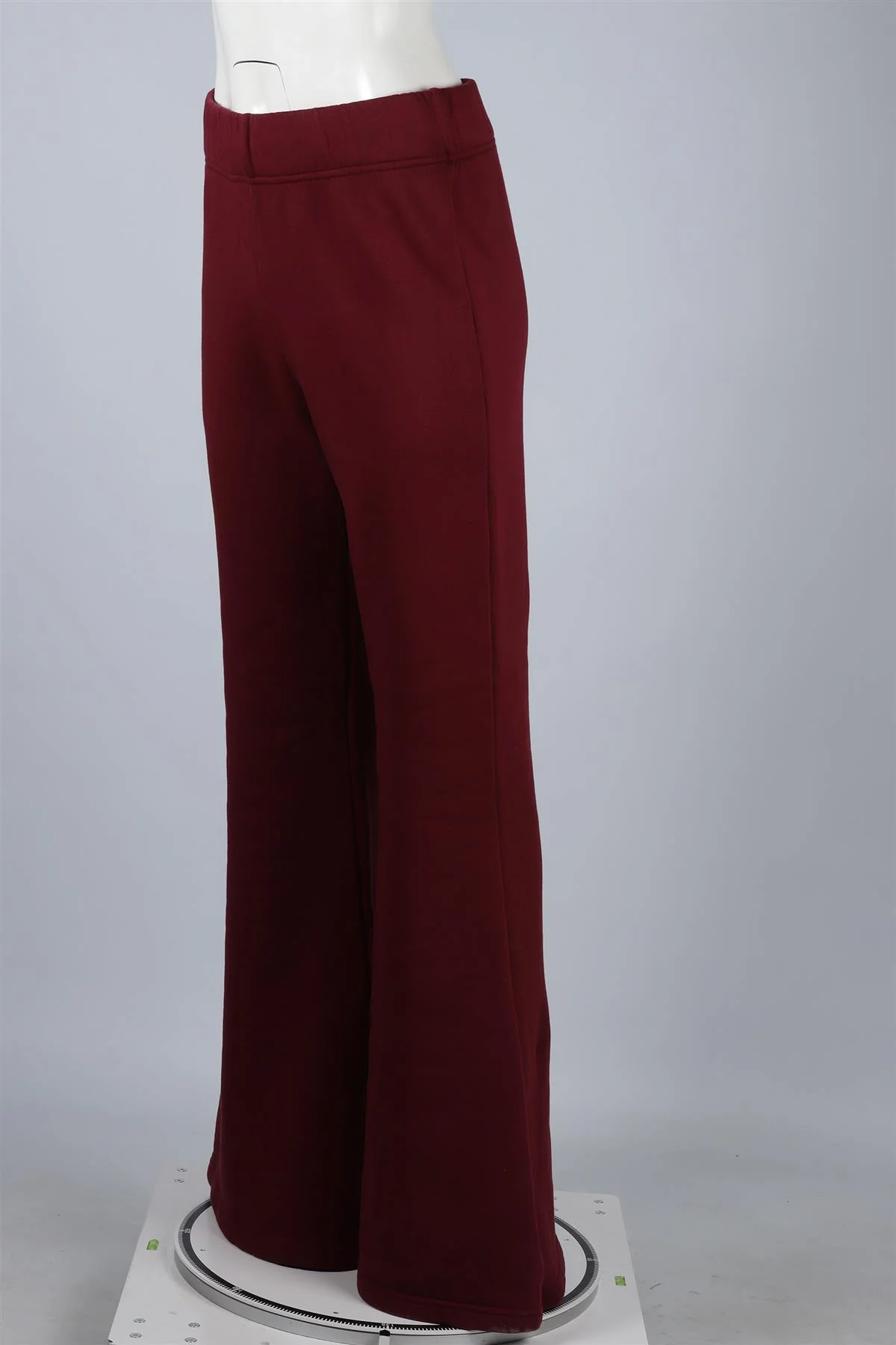 LES TIENS BURGUNDY COTTON TRACK PANTS MEDIUM - Image 3