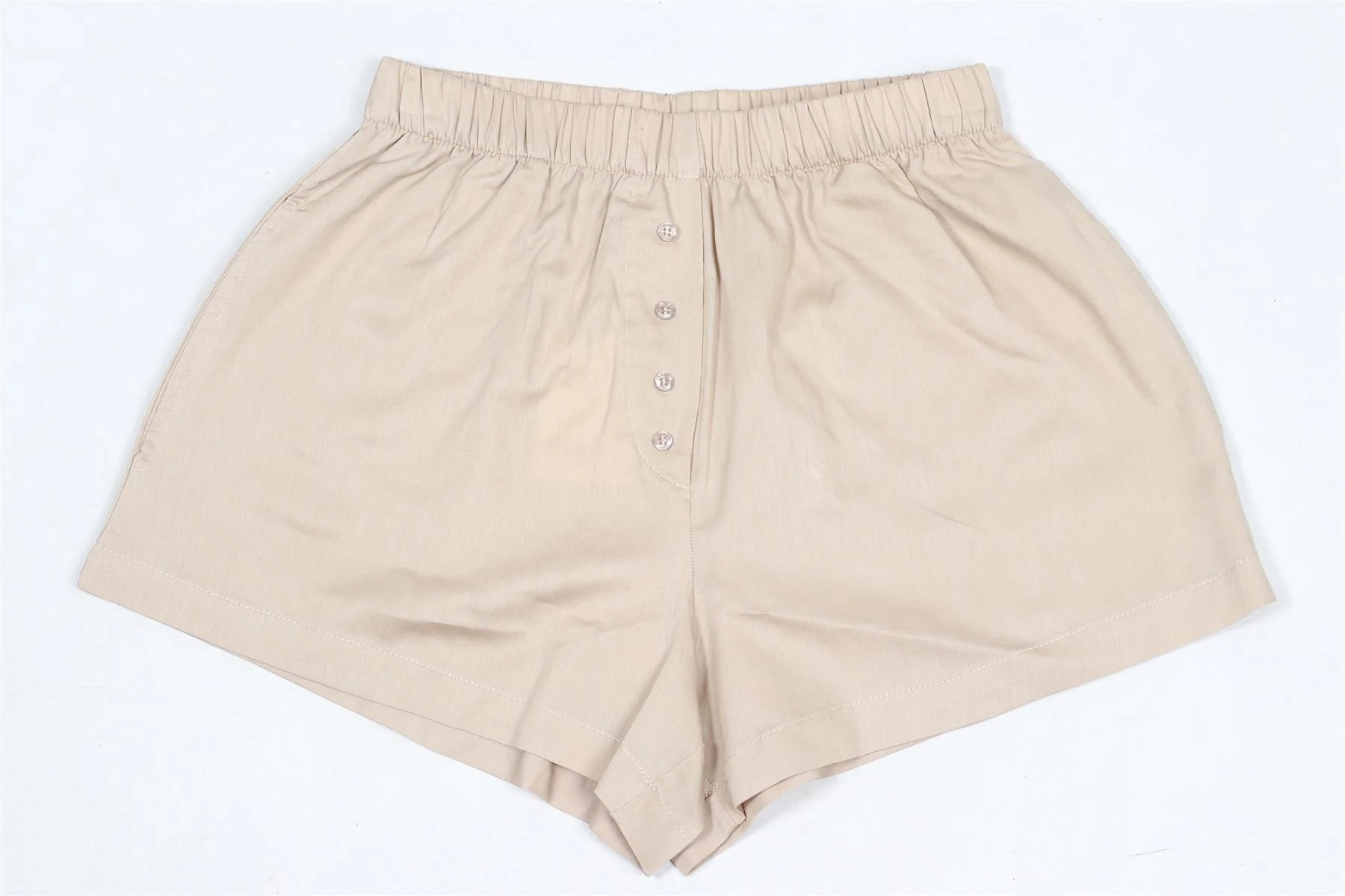 LESET BEIGE COTTON SHORTS XSMALL - Image 2