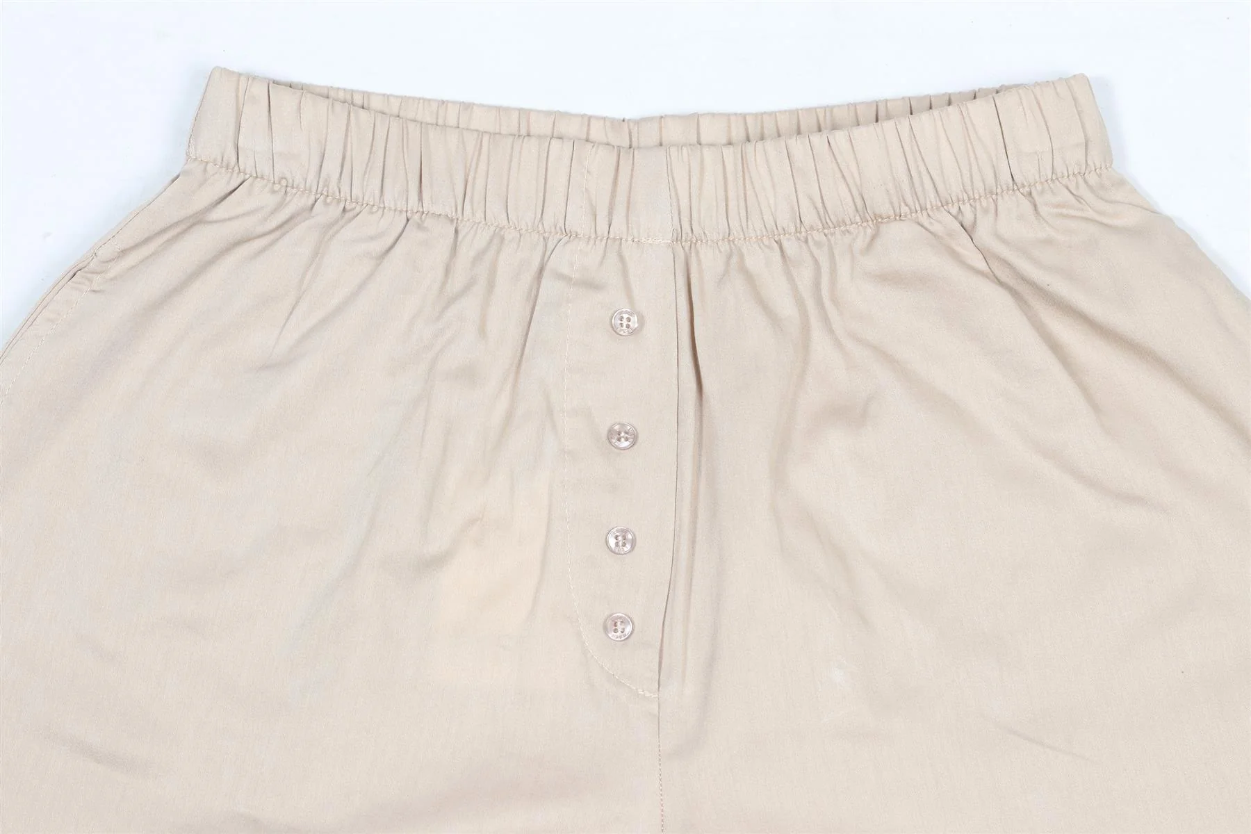 LESET BEIGE COTTON SHORTS XSMALL - Image 3