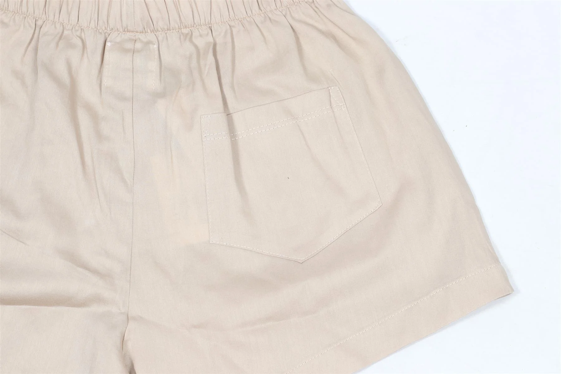 LESET BEIGE COTTON SHORTS XSMALL - Image 5