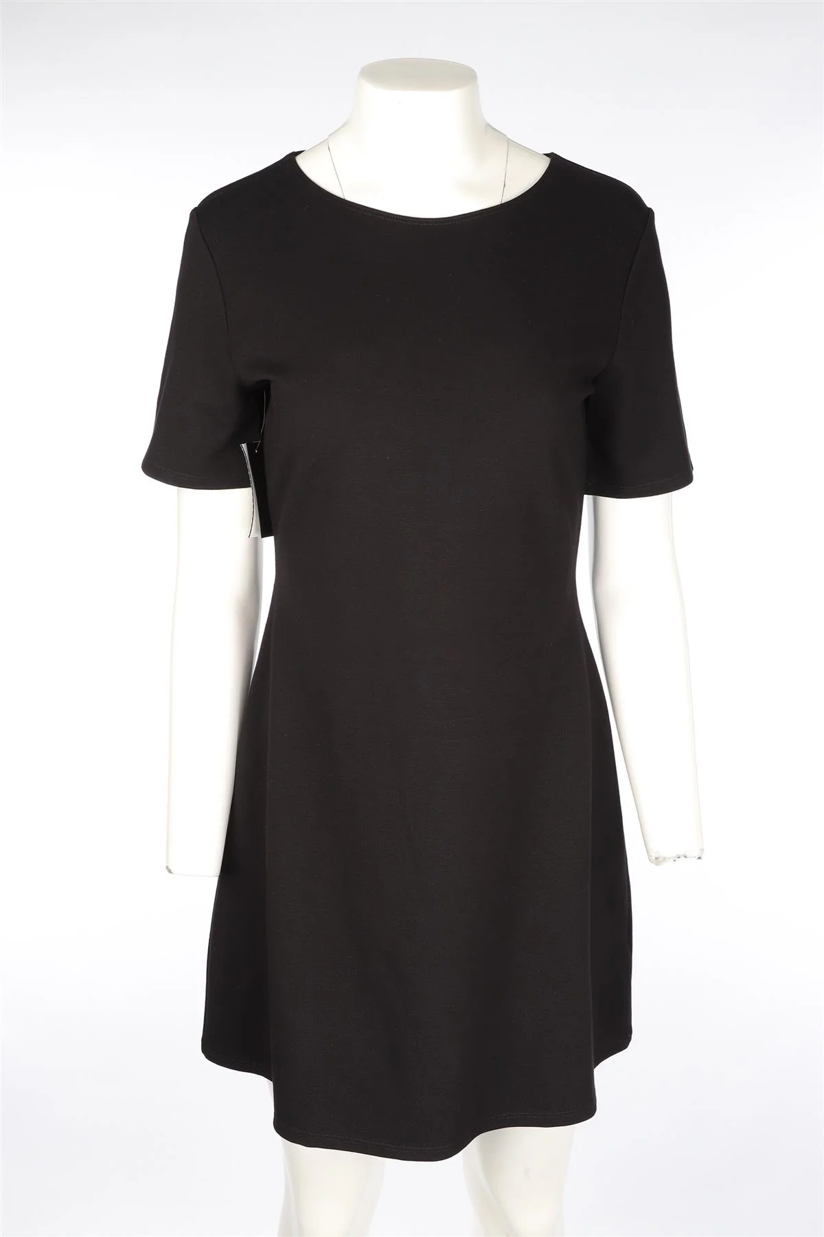 LESET BLACK JERSEY MINI DRESS LARGE - Image 2