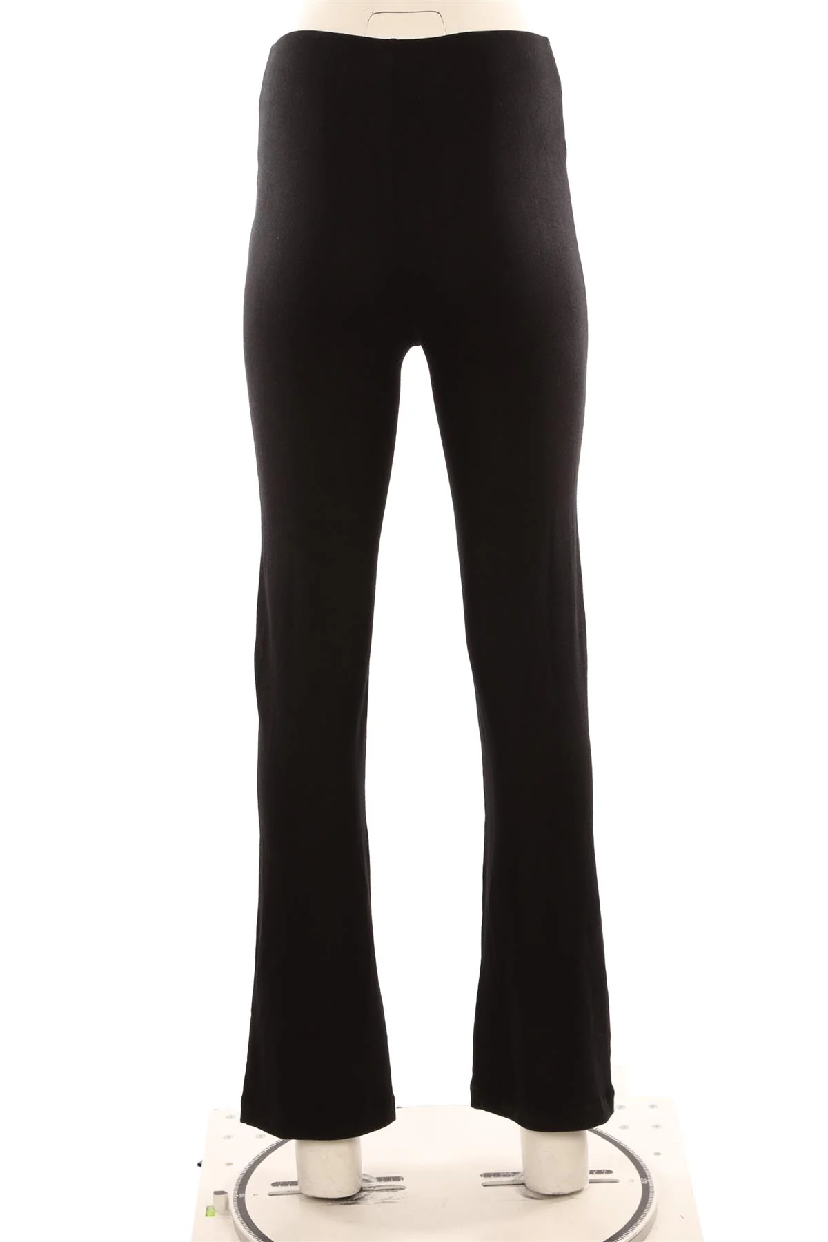 LESET BLACK JERSEY STRAIGHT LEG PANTS SMALL - Image 3