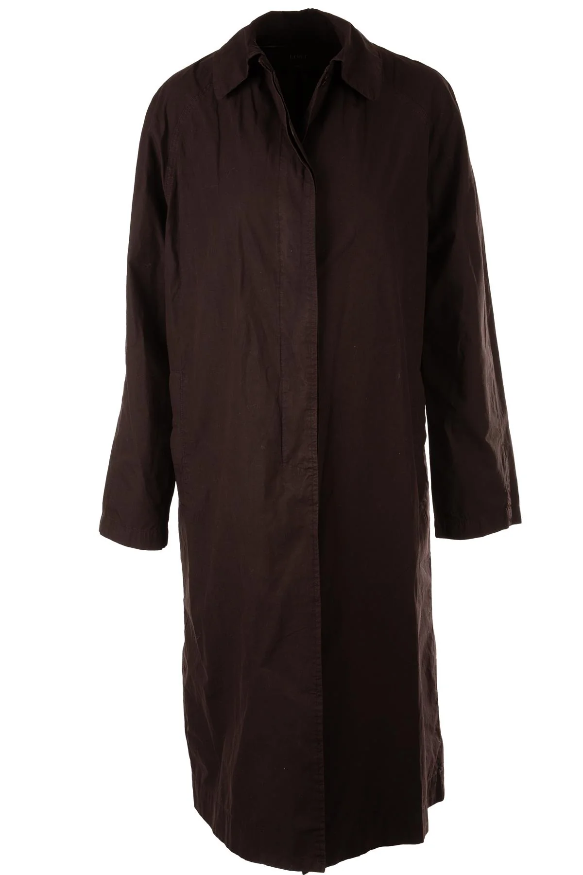 LESET BROWN COTTON COAT SMALL