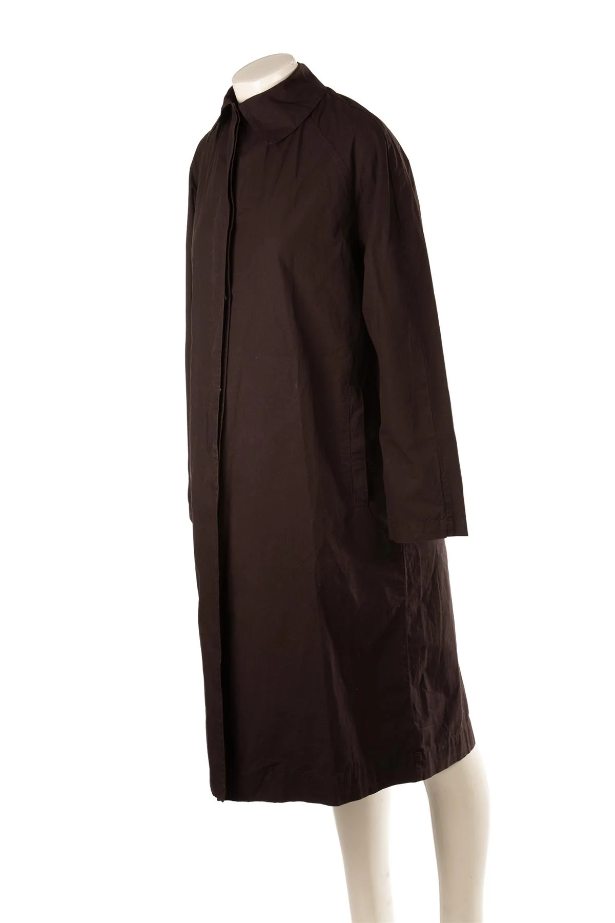 LESET BROWN COTTON COAT SMALL - Image 3