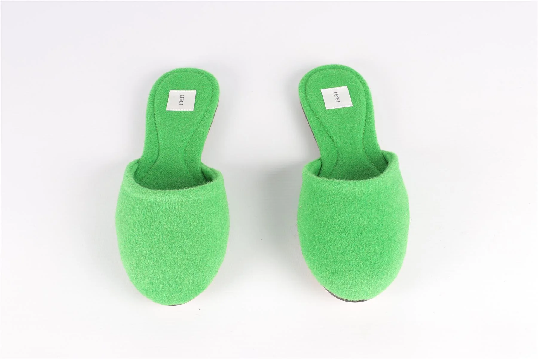 LESET GREEN FELT SLIPPERS EU 38 UK 5 US 8 - Image 10