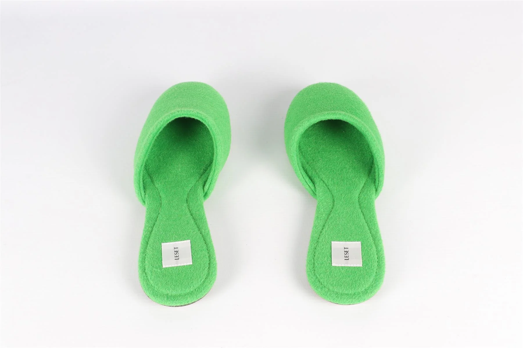 LESET GREEN FELT SLIPPERS EU 38 UK 5 US 8 - Image 5