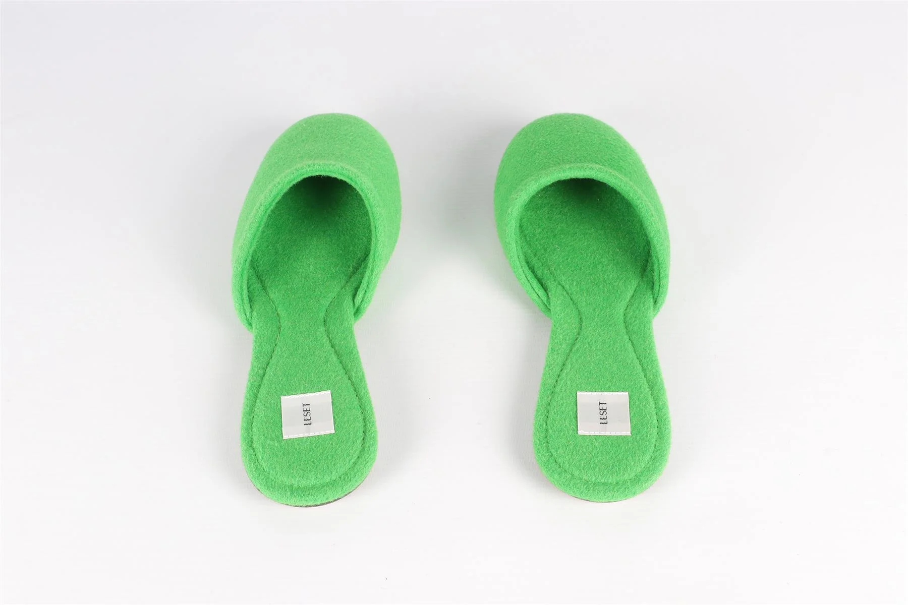 LESET GREEN FELT SLIPPERS EU 38 UK 5 US 8 - Image 6
