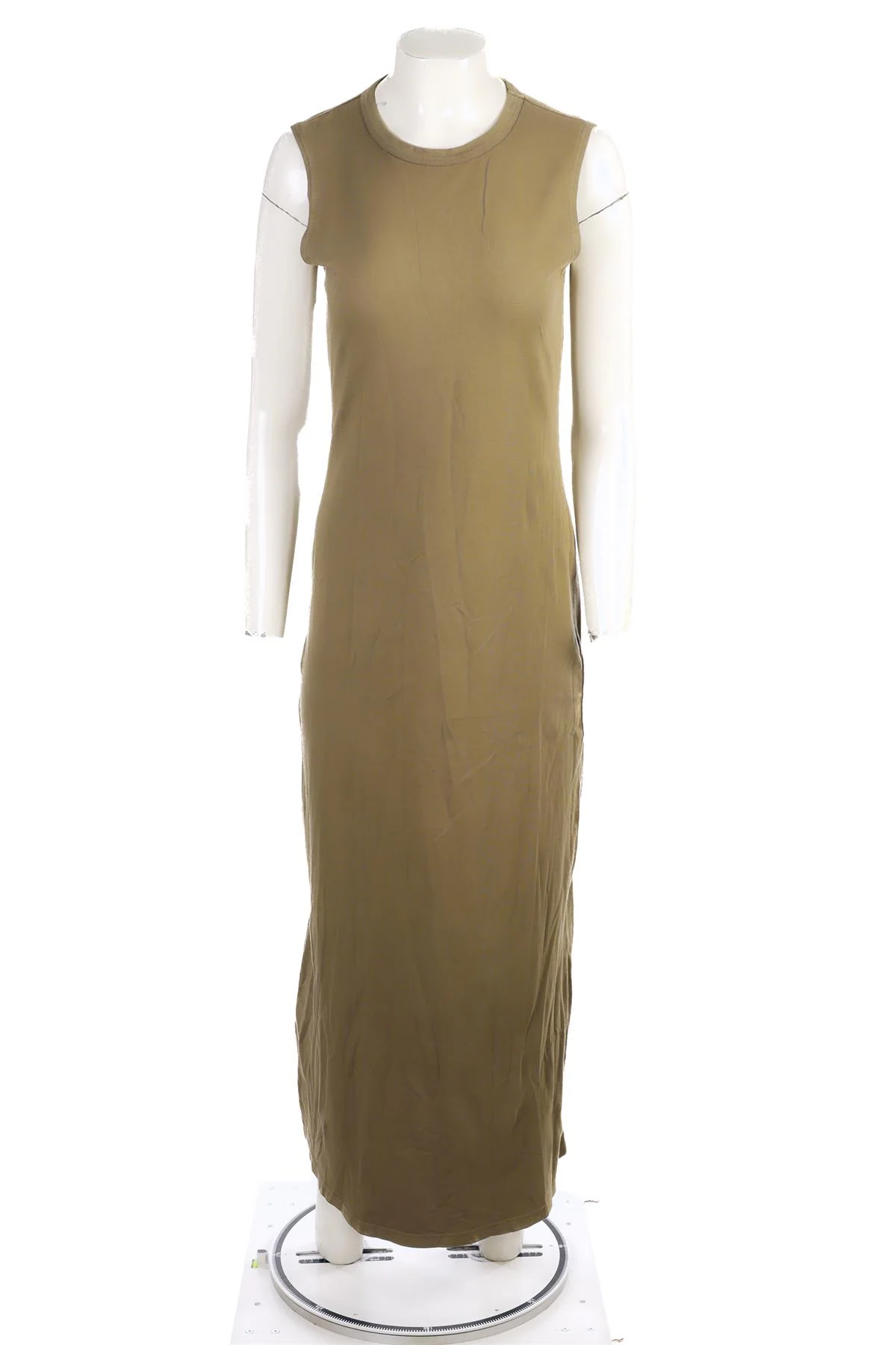 LESET TAUPE COTTON MAXI DRESS SMALL - Image 2