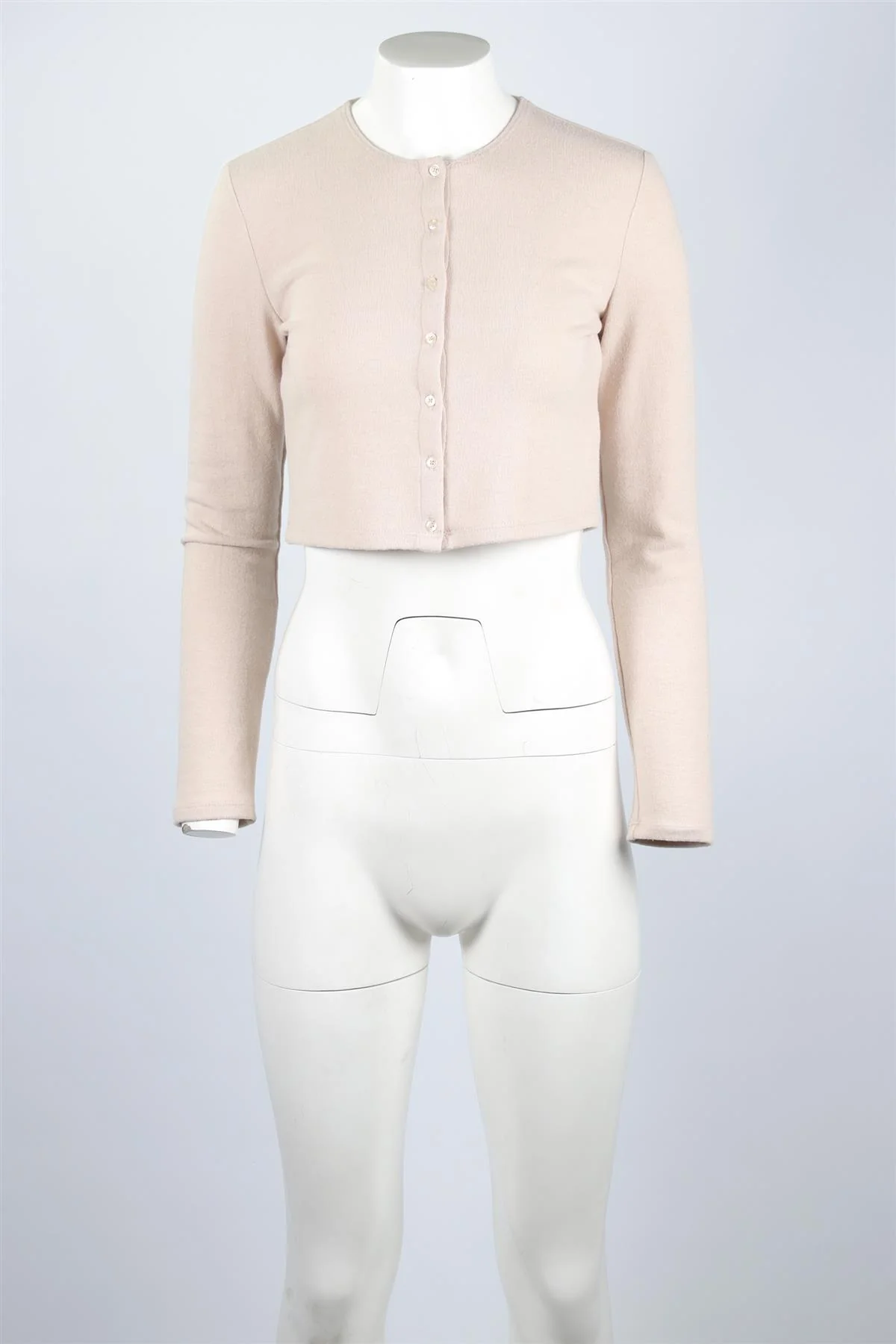 LESET TAUPE KNIT CARDIGAN SMALL - Image 2