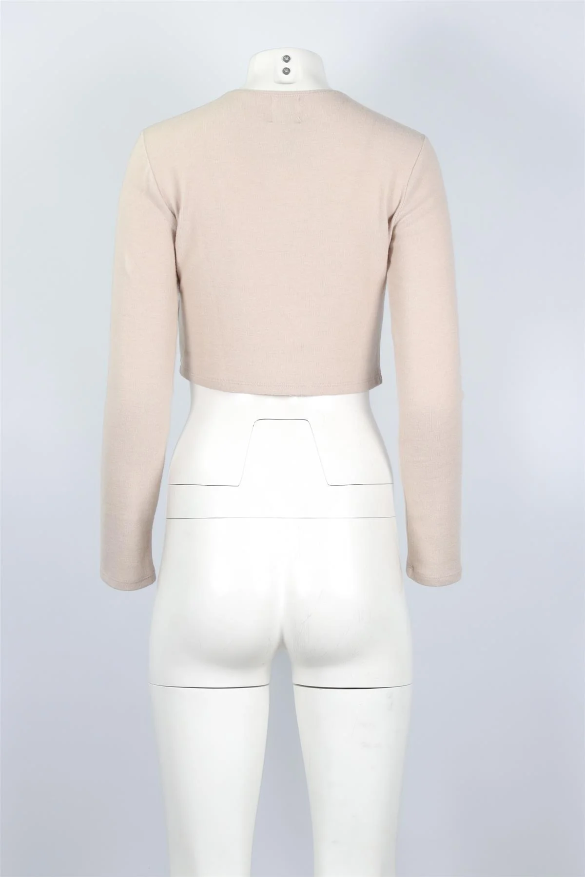 LESET TAUPE KNIT CARDIGAN SMALL - Image 4