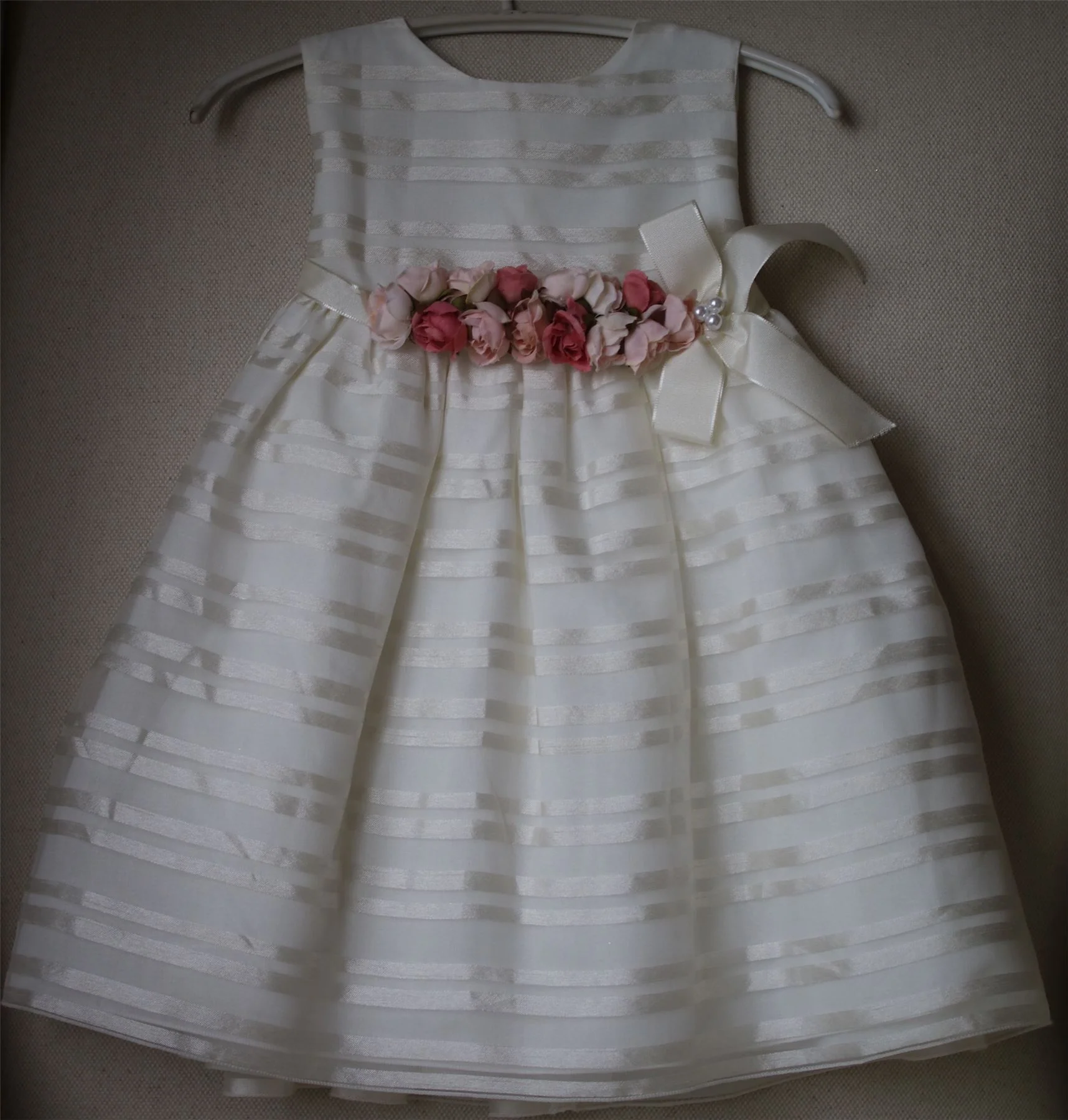 LESY CEREMONY GIRLS IVORY FLOWERS DRESS 2 YEARS - Image 2