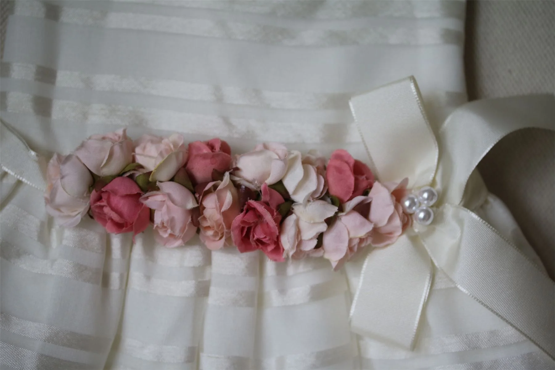 LESY CEREMONY GIRLS IVORY FLOWERS DRESS 2 YEARS - Image 4