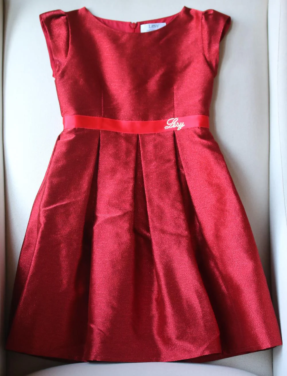 LESY KIDS GIRLS EMBELLISHED BELTED TULLE DRESS 6 YEARS - Image 2