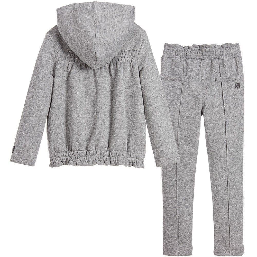 LILI GAUFRETTE BABY GIRLS GREY GLITTERY TRACKSUIT 3 YEARS - Image 6