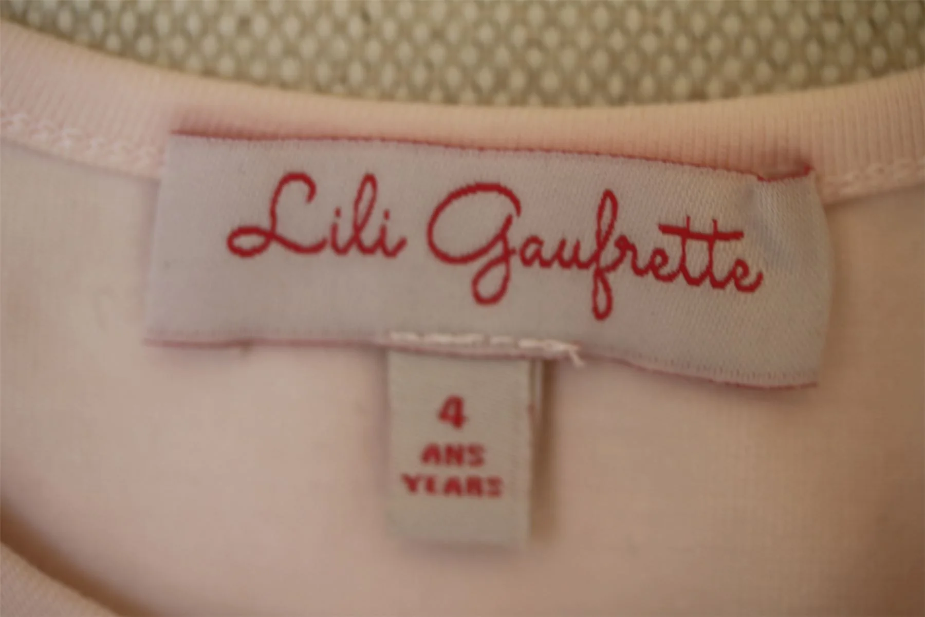 LILI GAUFRETTE GIRLS PINK LOGO DRESS 4 YEARS - Image 4