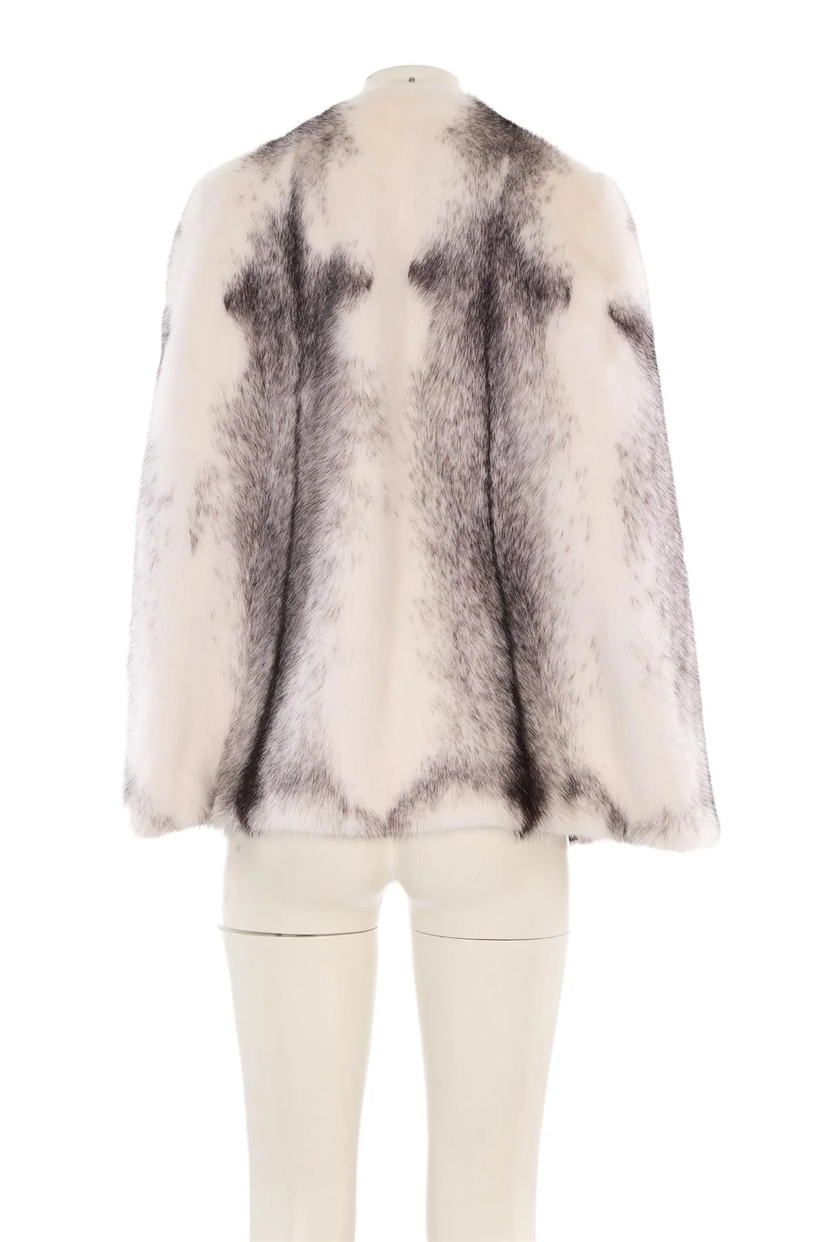 LILLY E VIOLETTA WHITE MINK FUR CAPE ONE SIZE - Image 4