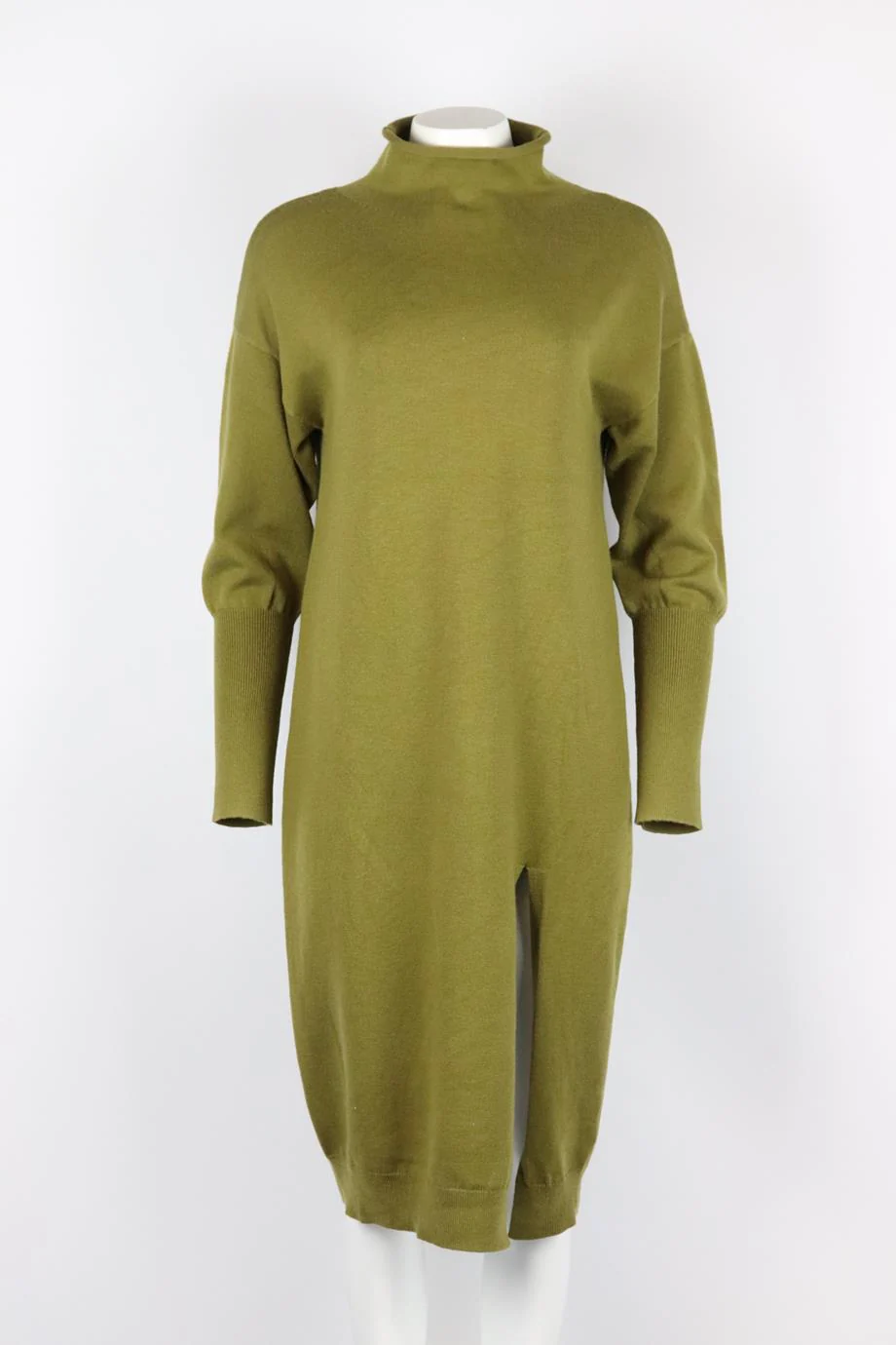 LINE AND DOT KNITTED TURTLENECK MIDI DRESS SMALL - Image 2