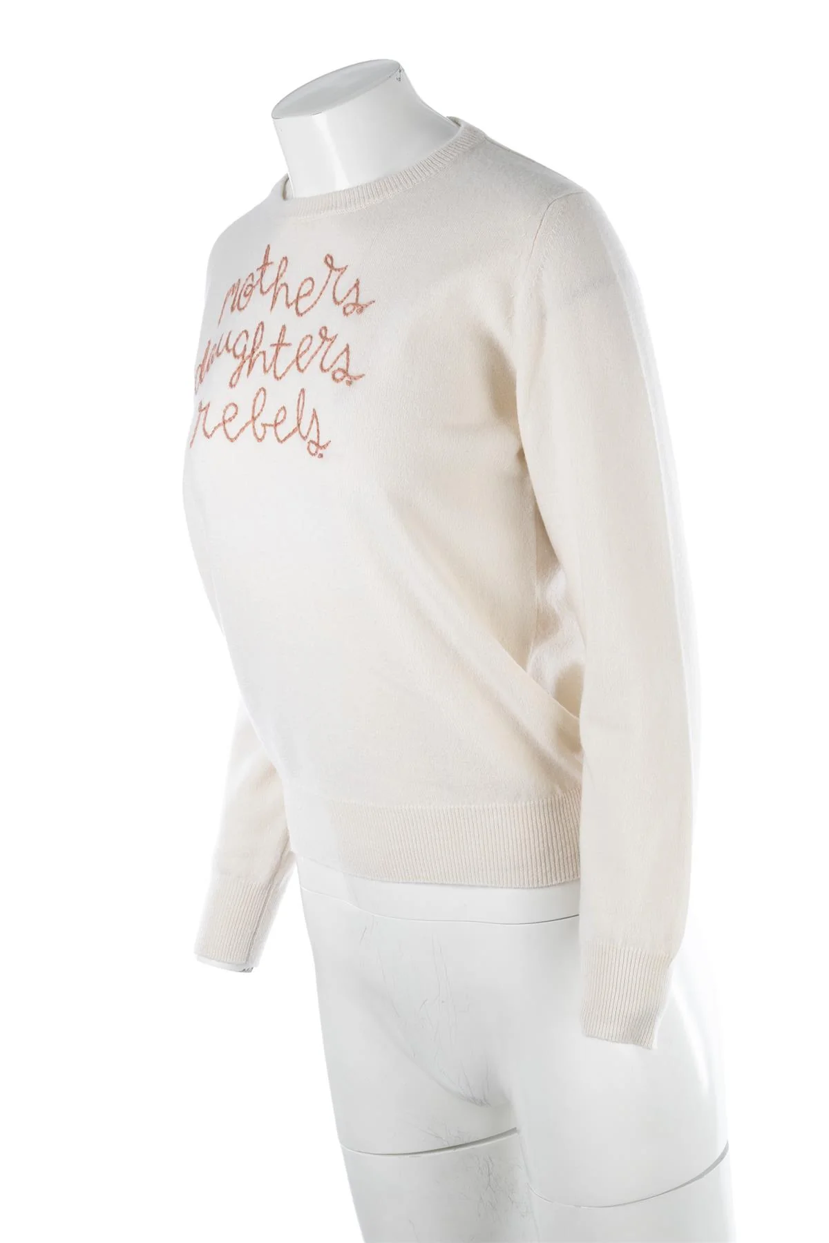 LINGUA FRANCA CREAM CASHMERE SWEATER SMALL - Image 3