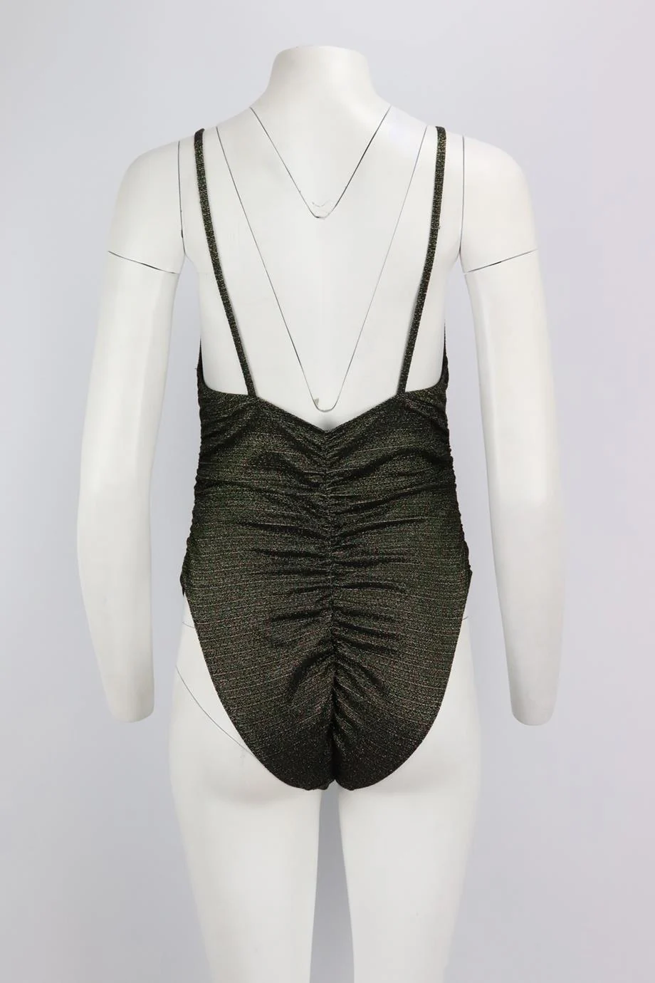 LISA MARIE FERNANDEZ METALLIC STRETCH SWIMSUIT UK 14 - Image 4