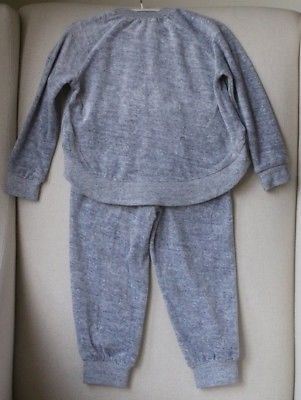 LITTLE MARC JACOBS BABY GIRLS GREY VELOUR TRACKSUIT 3 YEARS - Image 4