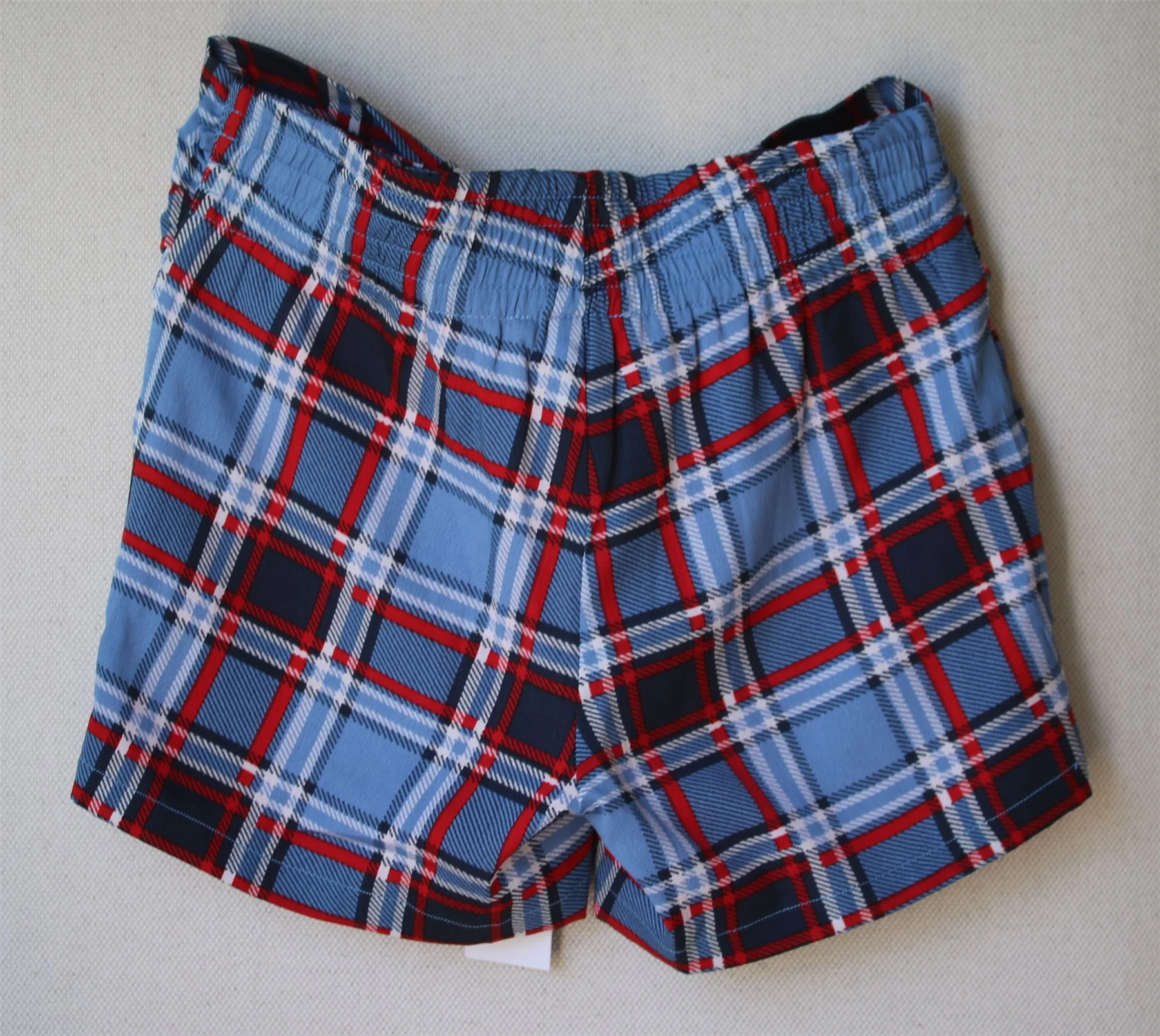 LITTLE MARC JACOBS GIRLS BLUE CHECK SHORTS WITH SEQUIN TIE UP 6 YEARS - Image 3