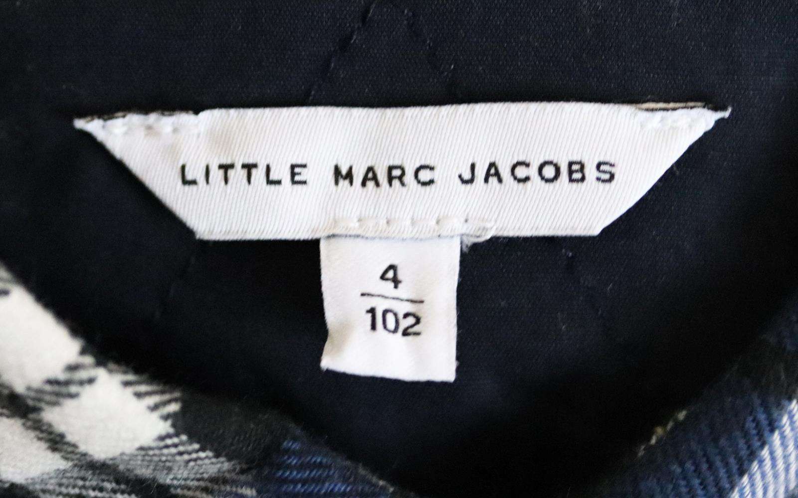 LITTLE MARC JACOBS KIDS BOYS CHECKED COTTON SHIRT 4 YEARS - Image 4