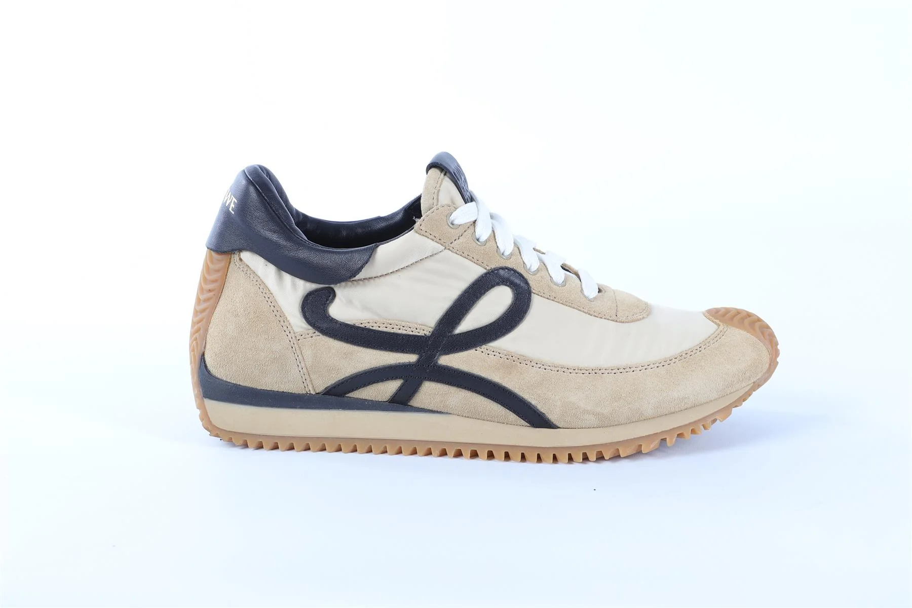 LOEWE BEIGE FLOW RUNNER SUEDE SNEAKERS EU 38 UK 5 US 8 - Image 2