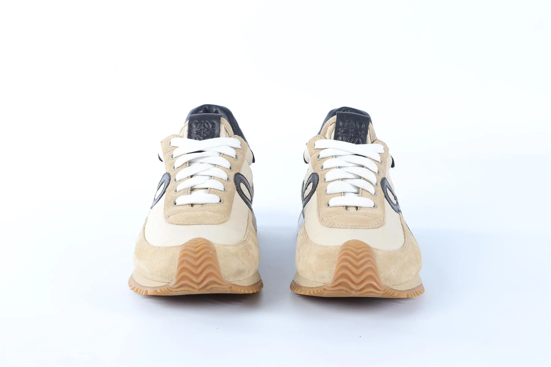 LOEWE BEIGE FLOW RUNNER SUEDE SNEAKERS EU 38 UK 5 US 8 - Image 3
