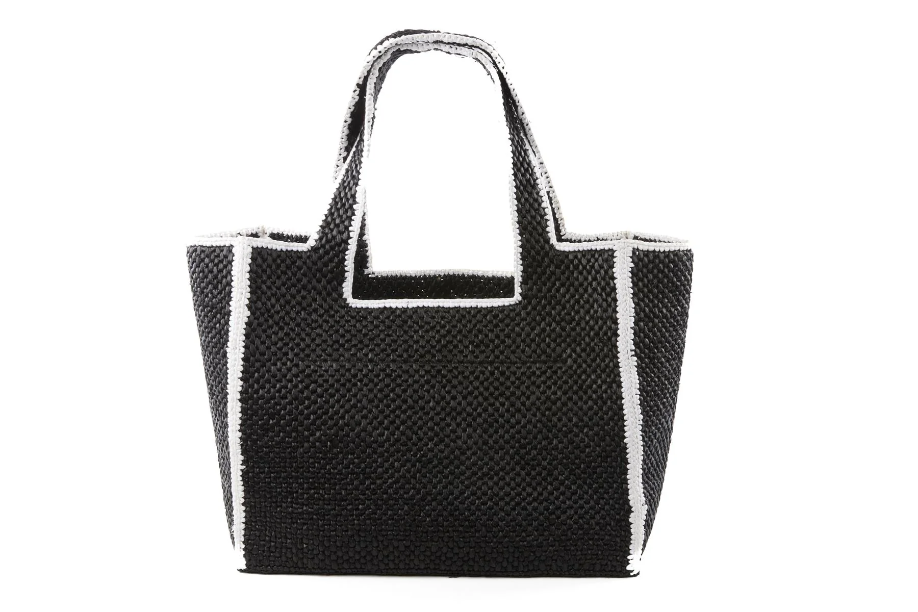 LOEWE BLACK LARGE RAFFIA TOTE BAG - Image 6
