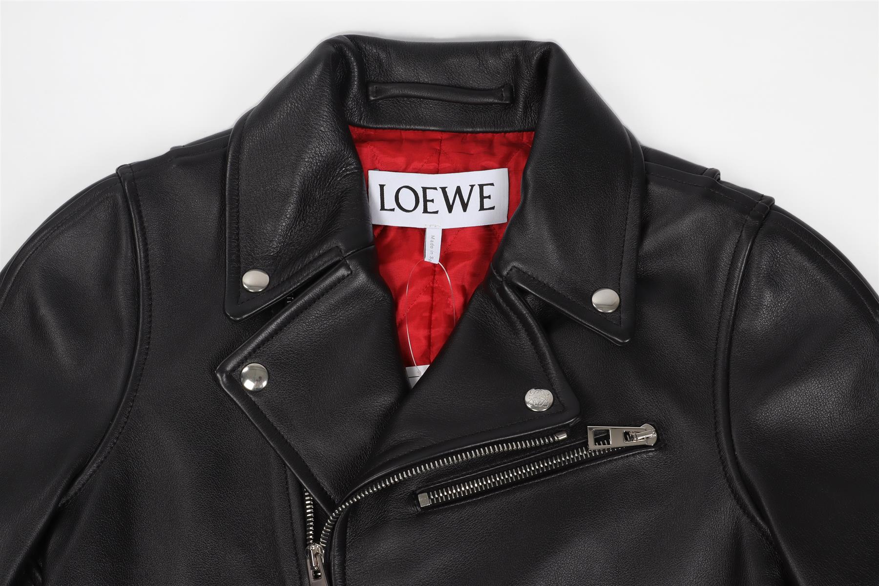 LOEWE BLACK LEATHER JACKET FR 36 UK 8 - Image 3
