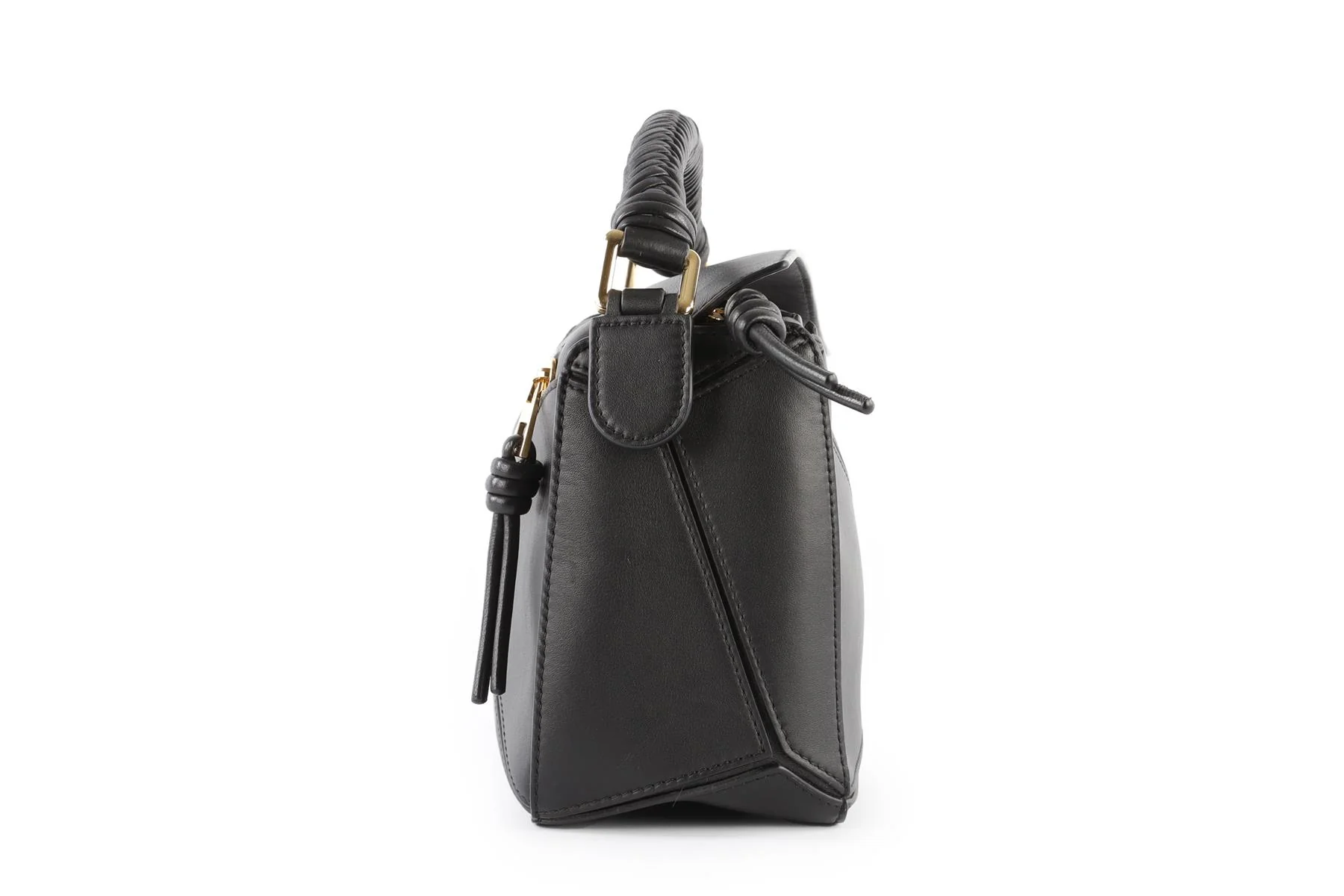 LOEWE BLACK PUZZLE SMALL LEATHER TOTE BAG - Image 5