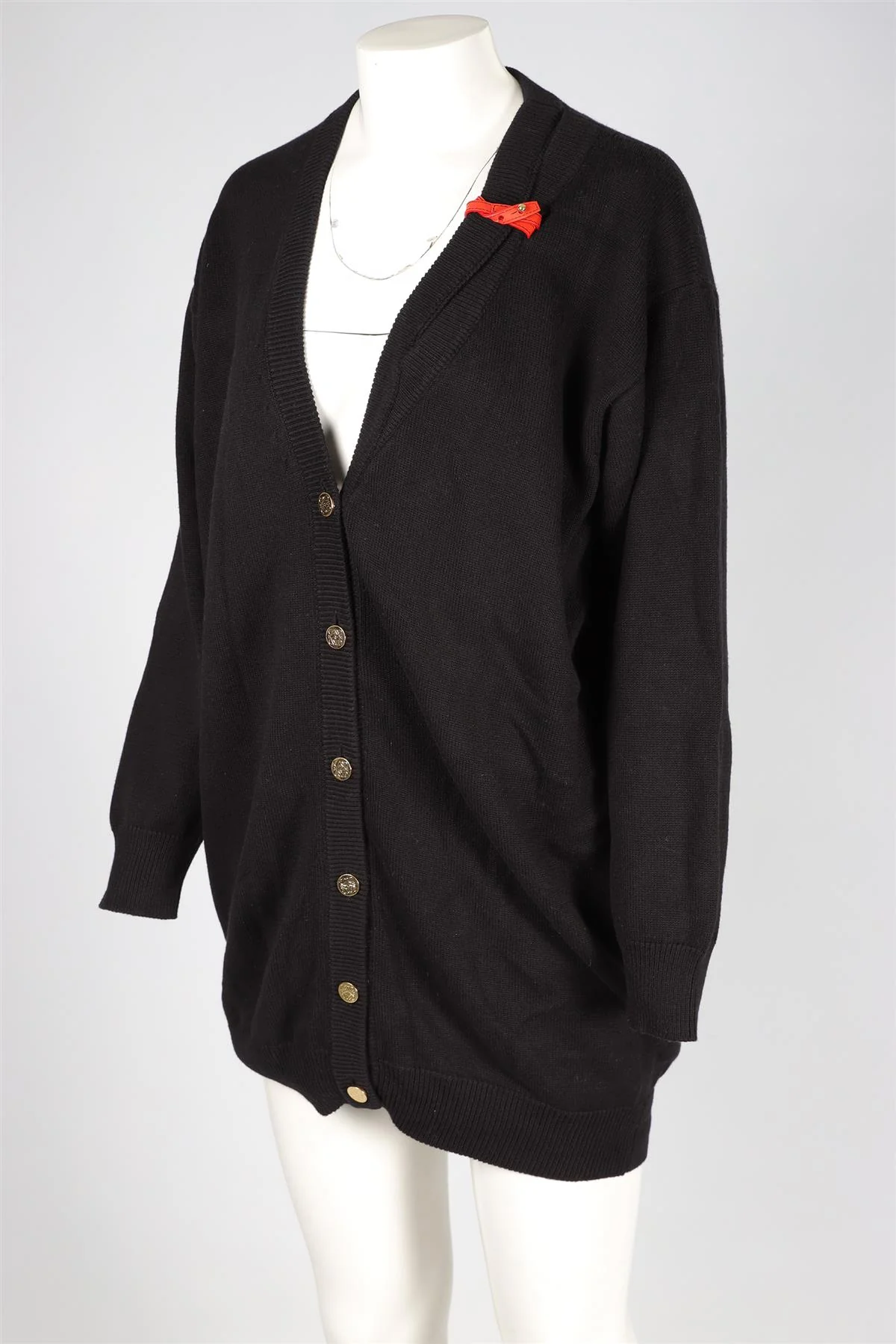 LOEWE BLACK WOOL CARDIGAN XSMALL - Image 3