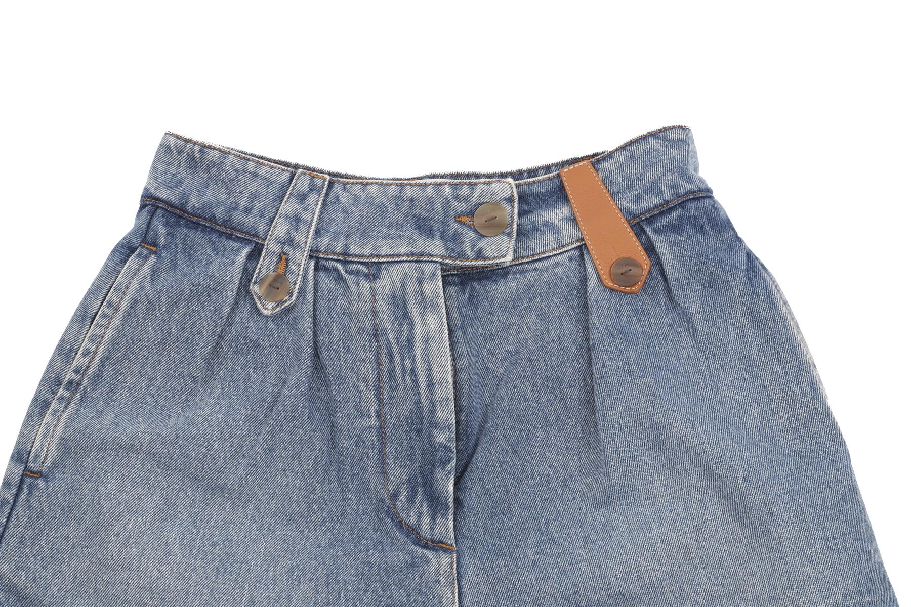 LOEWE BLUE DENIM SHORTS FR 34 UK 6 - Image 3