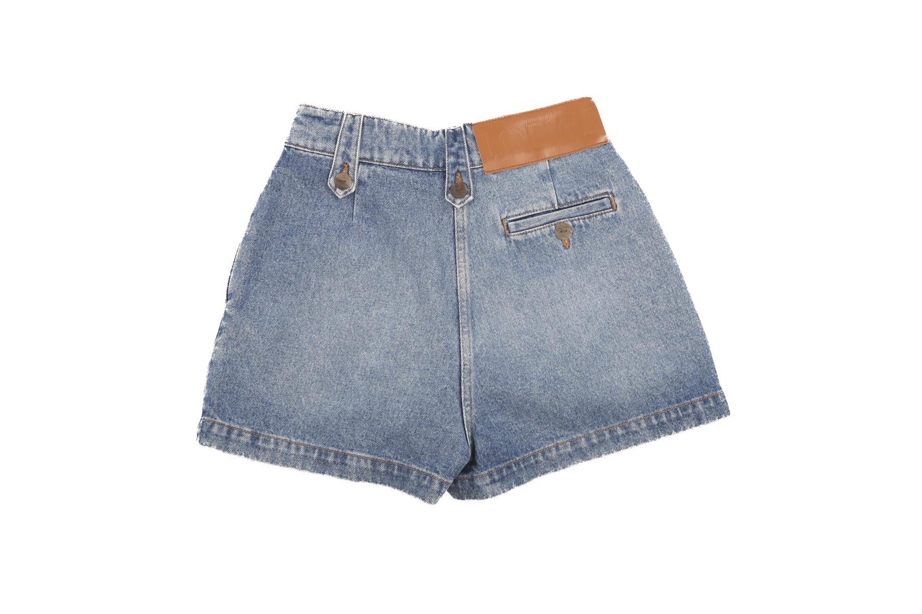LOEWE BLUE DENIM SHORTS FR 34 UK 6 - Image 4