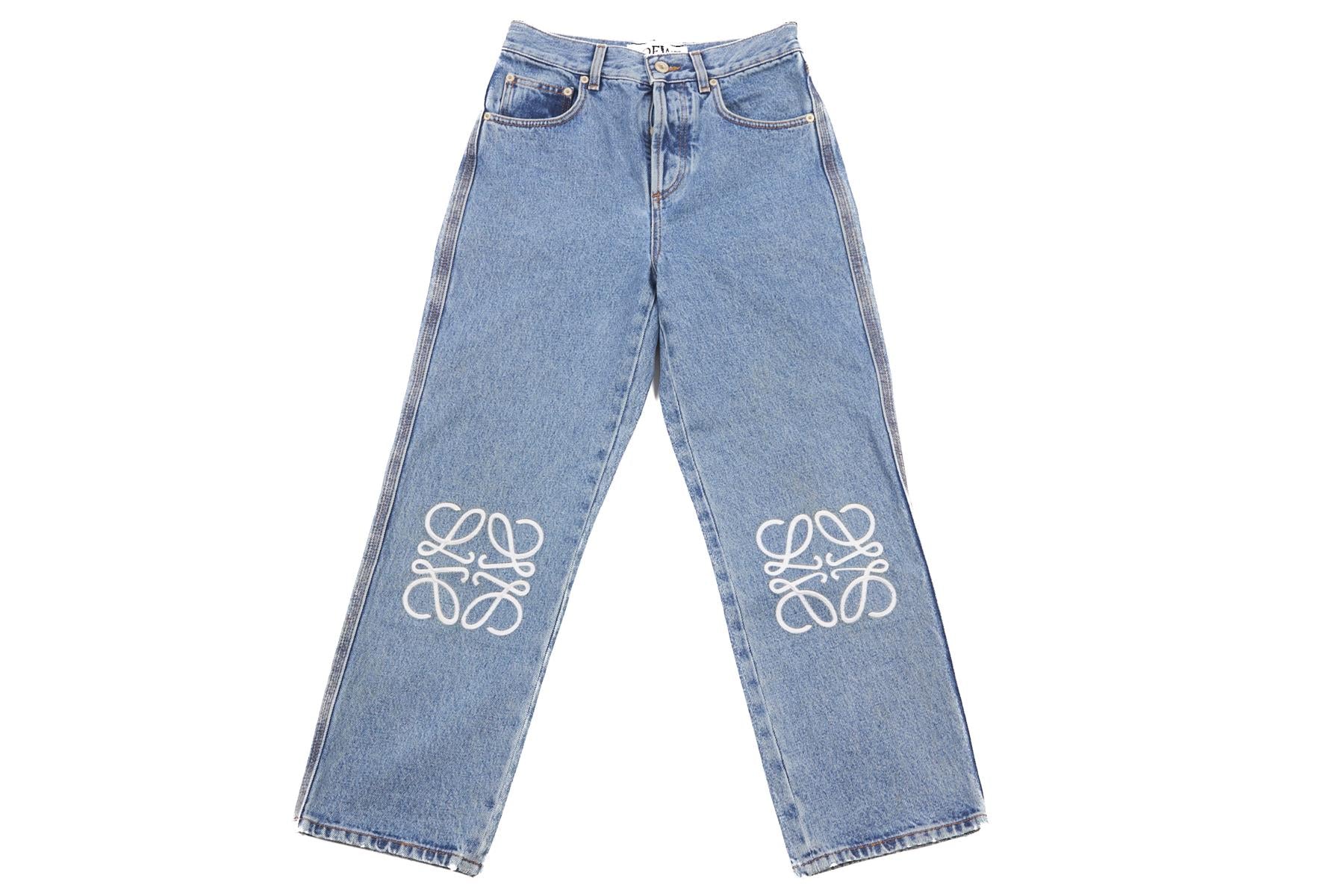 LOEWE BLUE HIGH RISE STRAIGHT LEG JEANS FR 36 UK 8 - Image 2