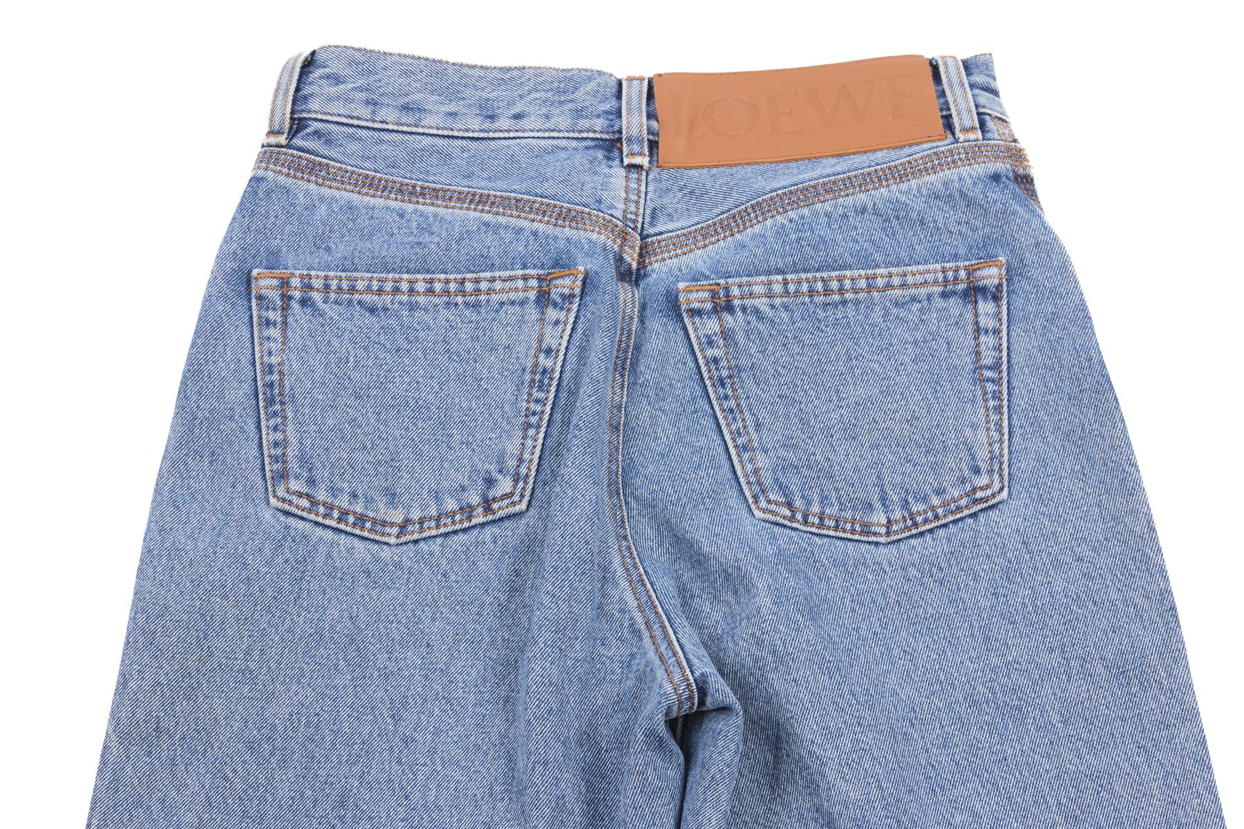 LOEWE BLUE HIGH RISE STRAIGHT LEG JEANS FR 36 UK 8 - Image 5