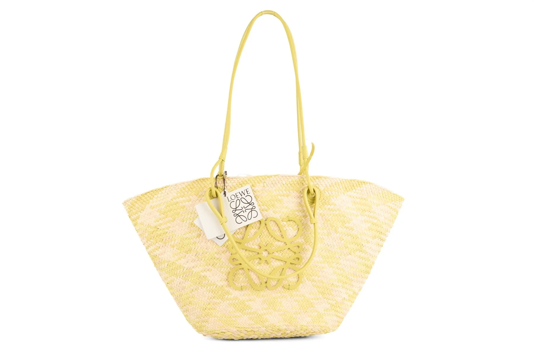LOEWE GREEN ANAGRAM RAFFIA SHOULDER BAG - Image 2